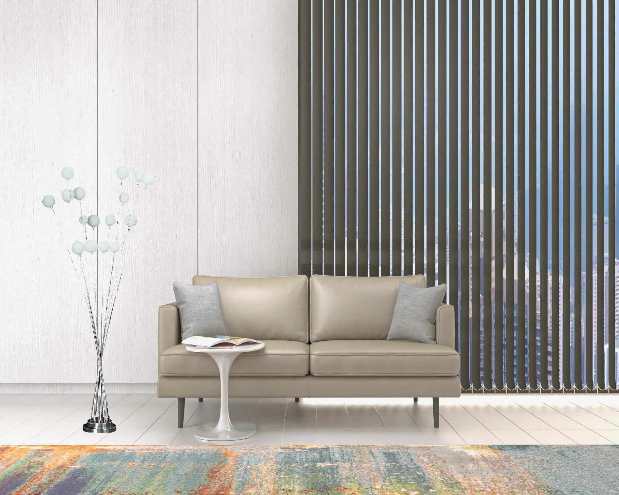 62" Golden Chrome Contemporary Multi Light LED Floor Lamp By Homeroots - Image 14