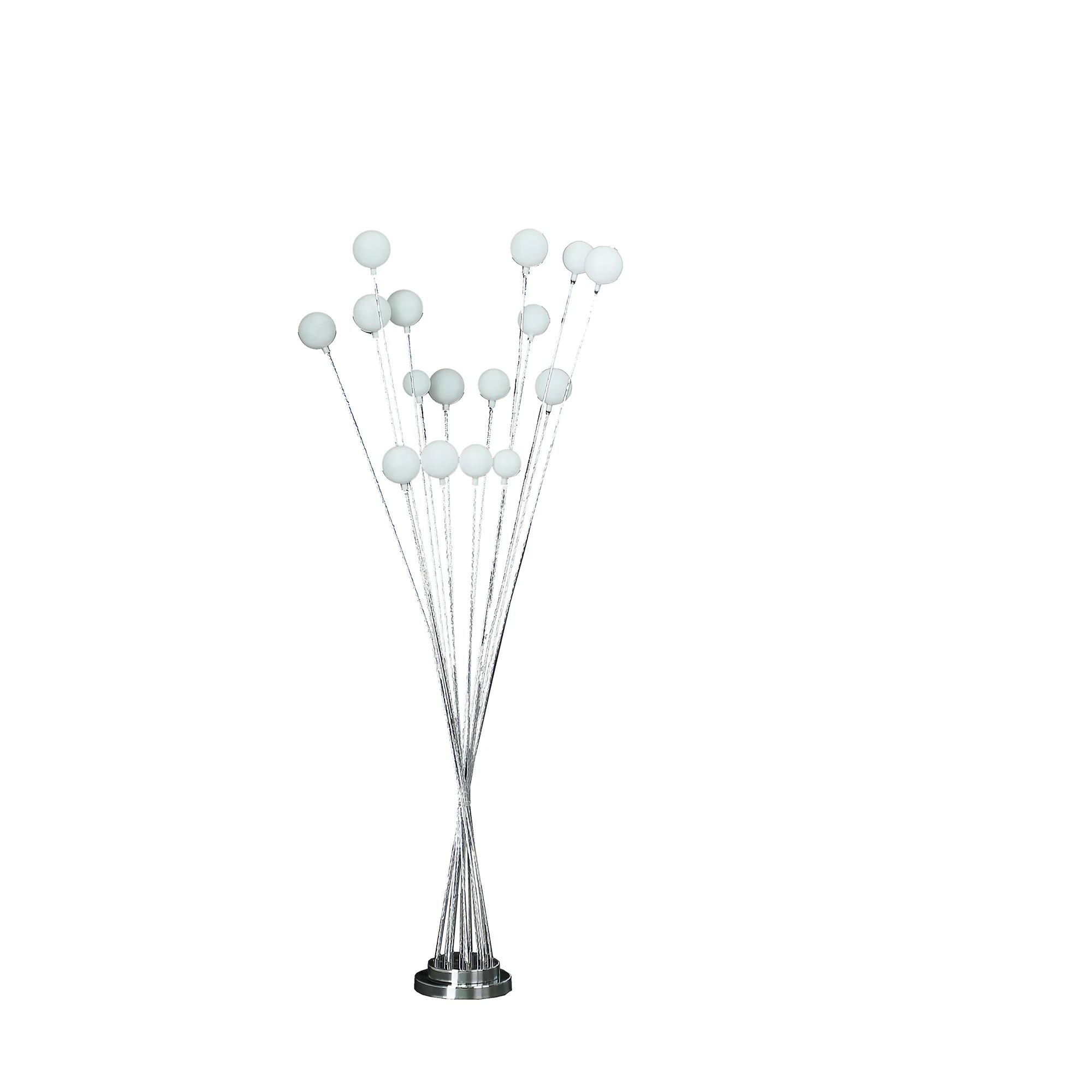 62" Golden Chrome Contemporary Multi Light LED Floor Lamp By Homeroots - Image 8
