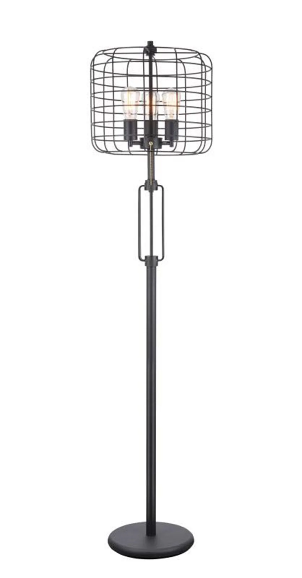 63" Black Three Lights Novelty Floor Lamp With Black Novelty Shade By Homeroots - Image 3