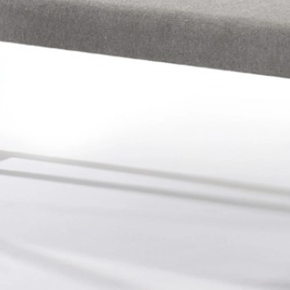 63" Gray And Brown Upholstered Linen Blend Dining bench By Homeroots - Image 6