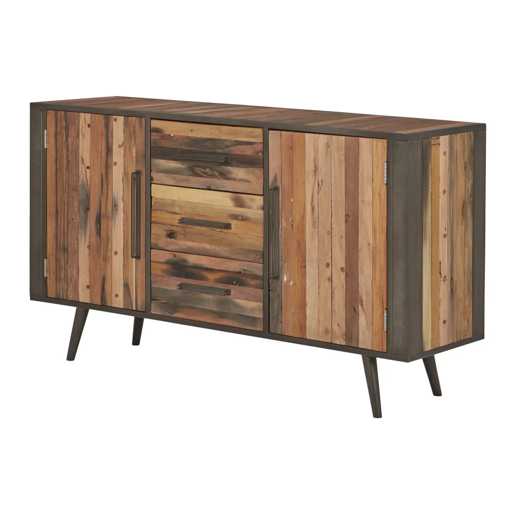 63" Modern Rustic Natural Buffet Server By Homeroots - Image 3