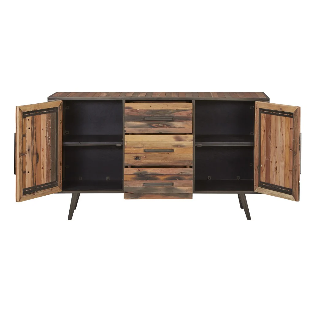 63" Modern Rustic Natural Buffet Server By Homeroots - Image 4