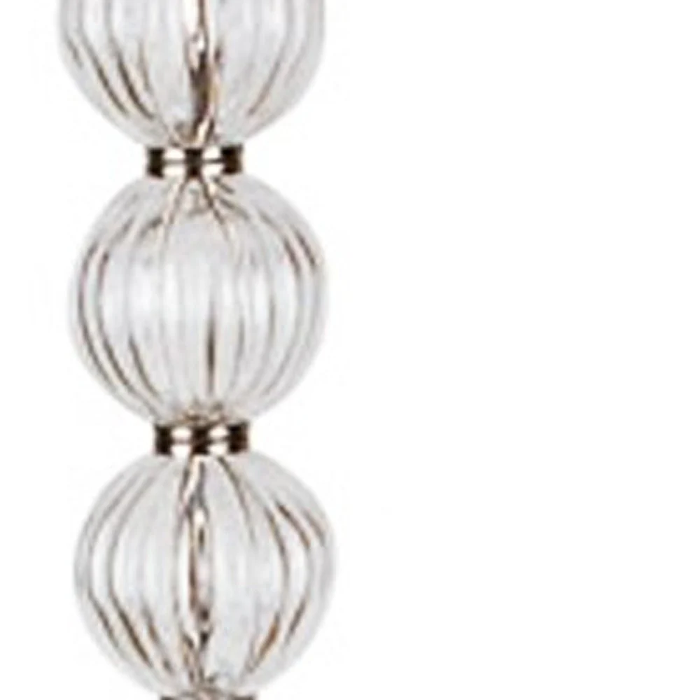 63" Nickel Traditional Shaped Floor Lamp With White Empire Shade By Homeroots - Image 5