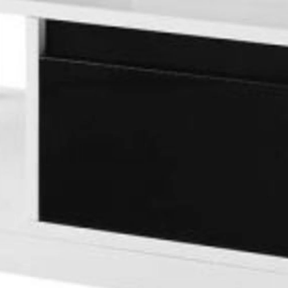 63" White Rectangular Coffee Table With Two Drawers And Shelf By Homeroots - Image 4
