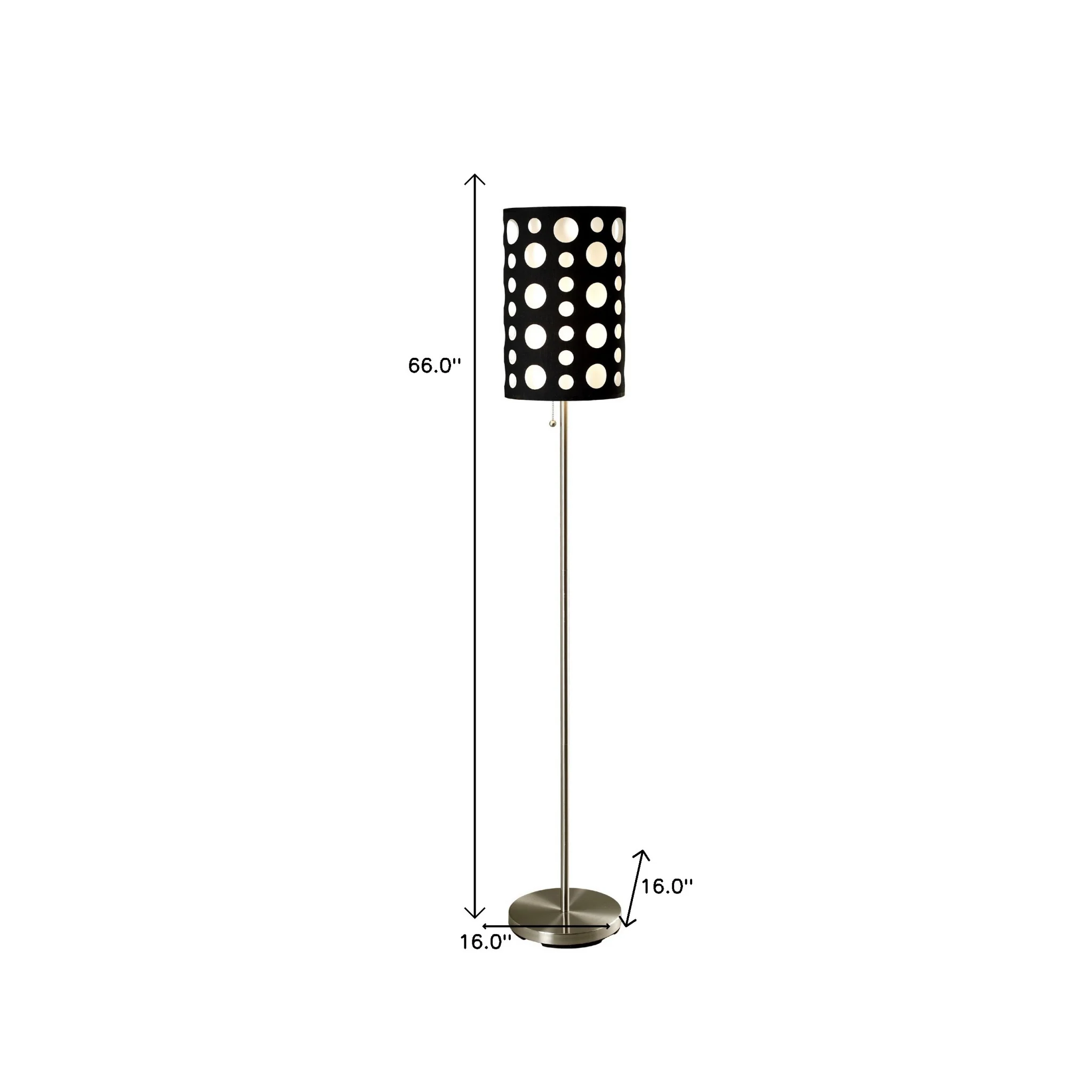 66" Steel Novelty Floor Lamp With Black And Green Drum Shade By Homeroots - Image 13