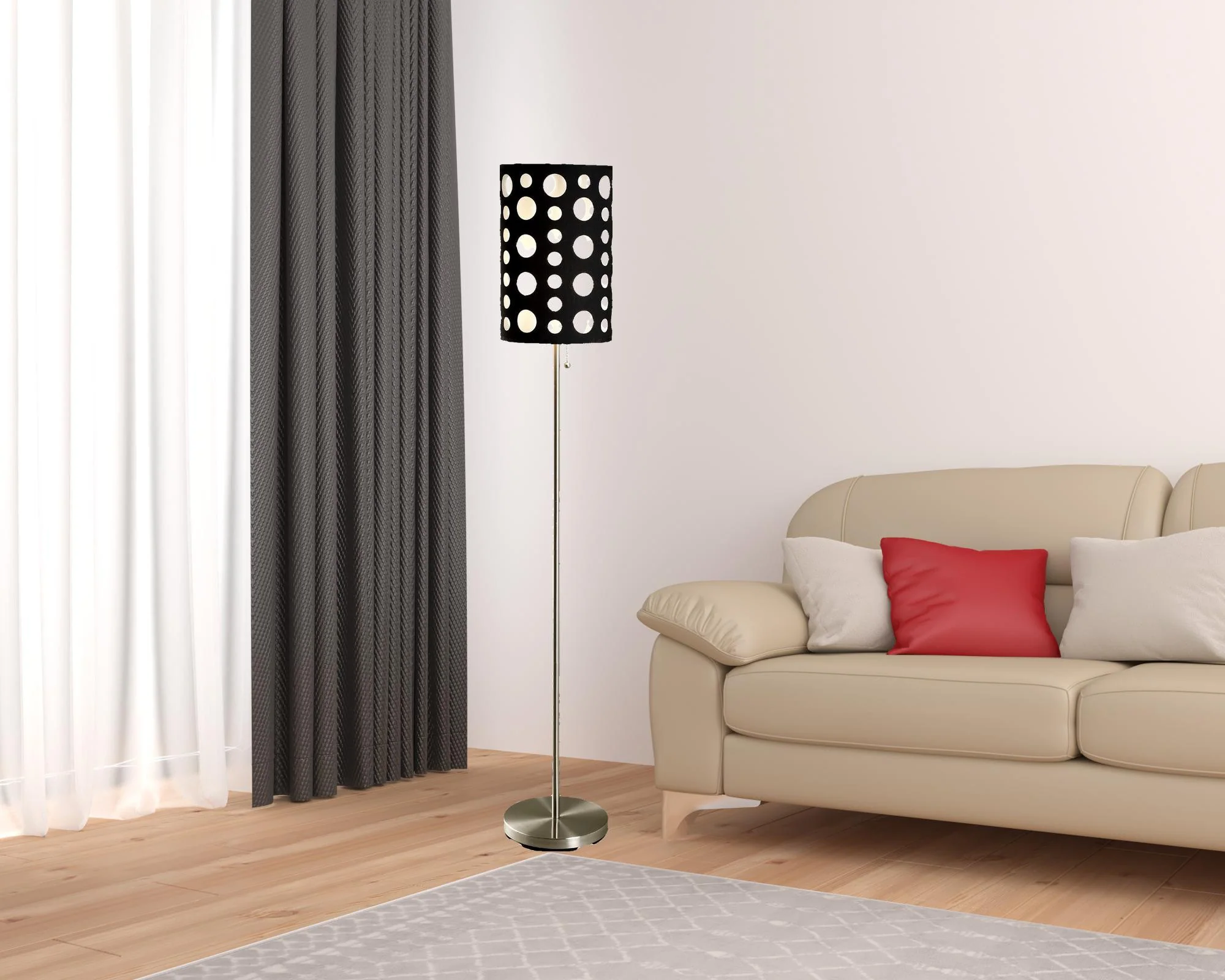 66" Steel Novelty Floor Lamp With Black And Green Drum Shade By Homeroots - Image 17