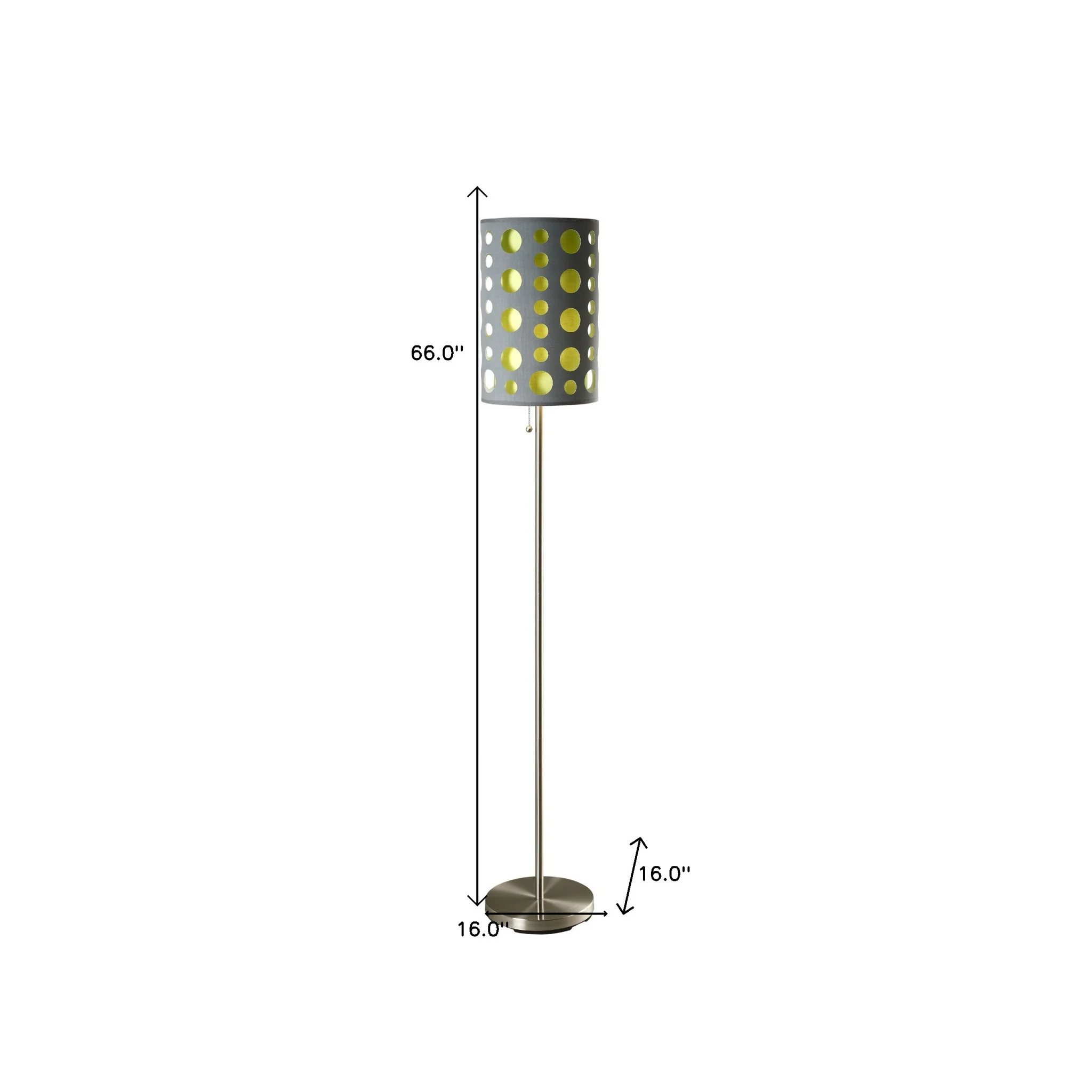 66" Steel Novelty Floor Lamp With Black And Green Drum Shade By Homeroots - Image 19