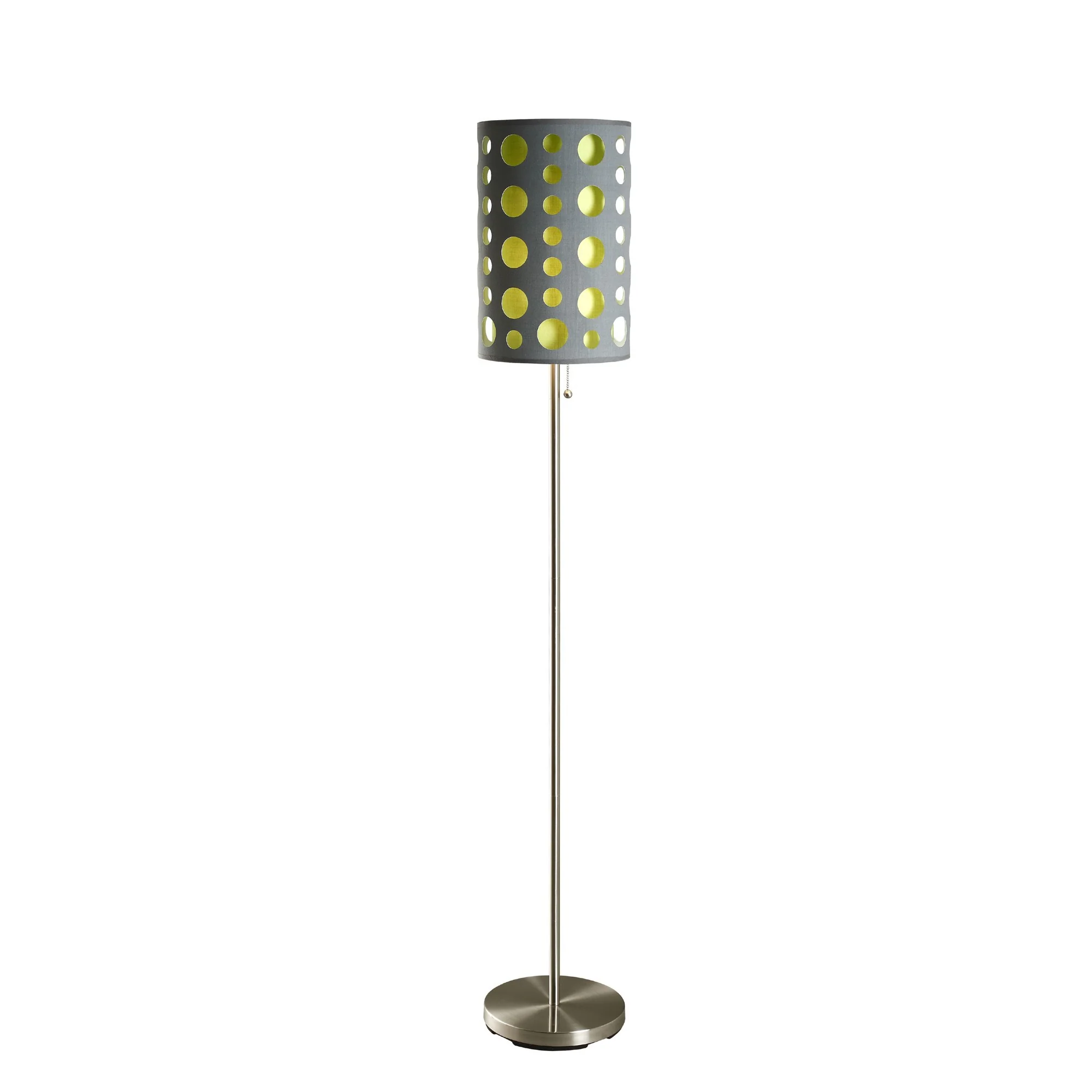 66" Steel Novelty Floor Lamp With Black And Green Drum Shade By Homeroots - Image 20