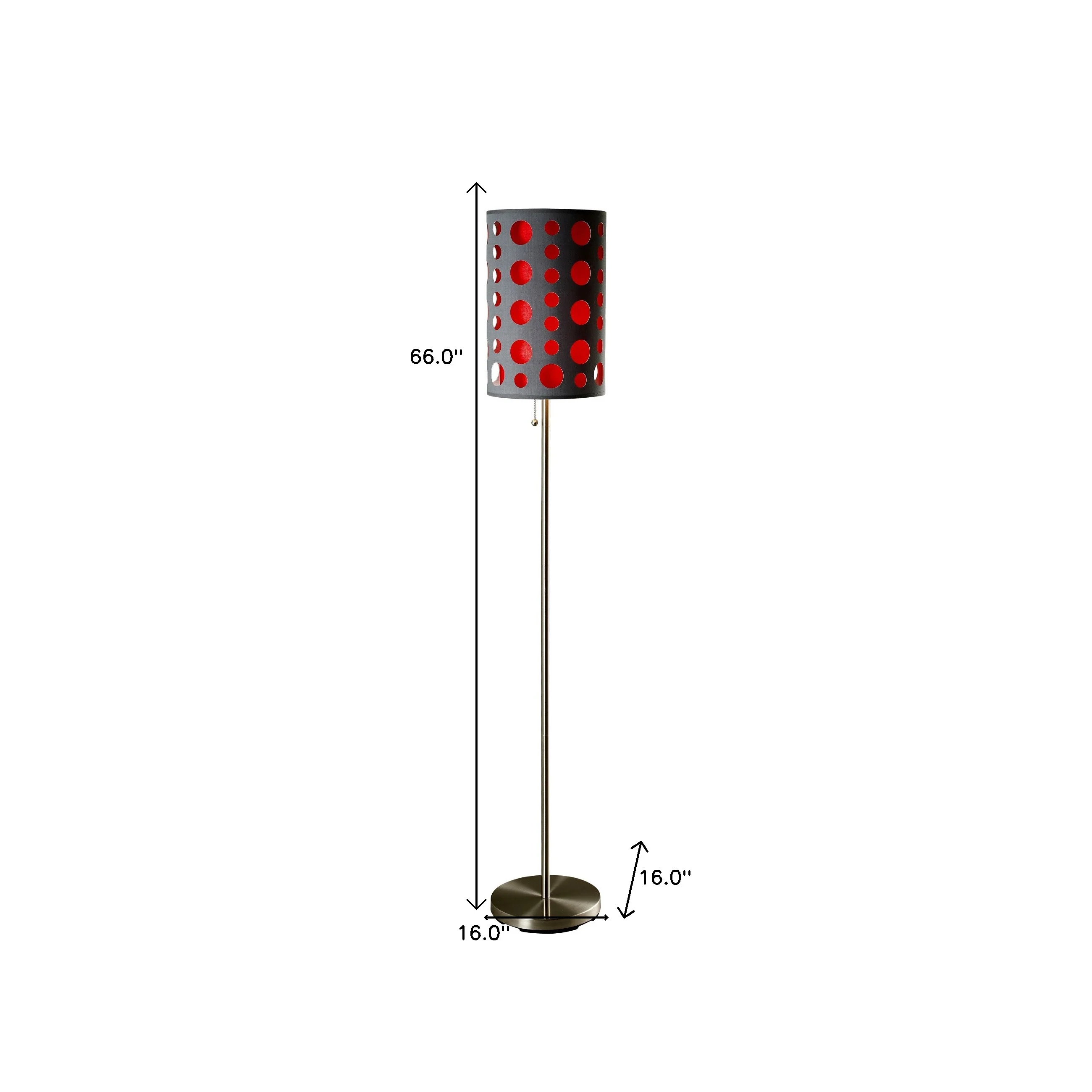 66" Steel Novelty Floor Lamp With Black And Green Drum Shade By Homeroots - Image 25