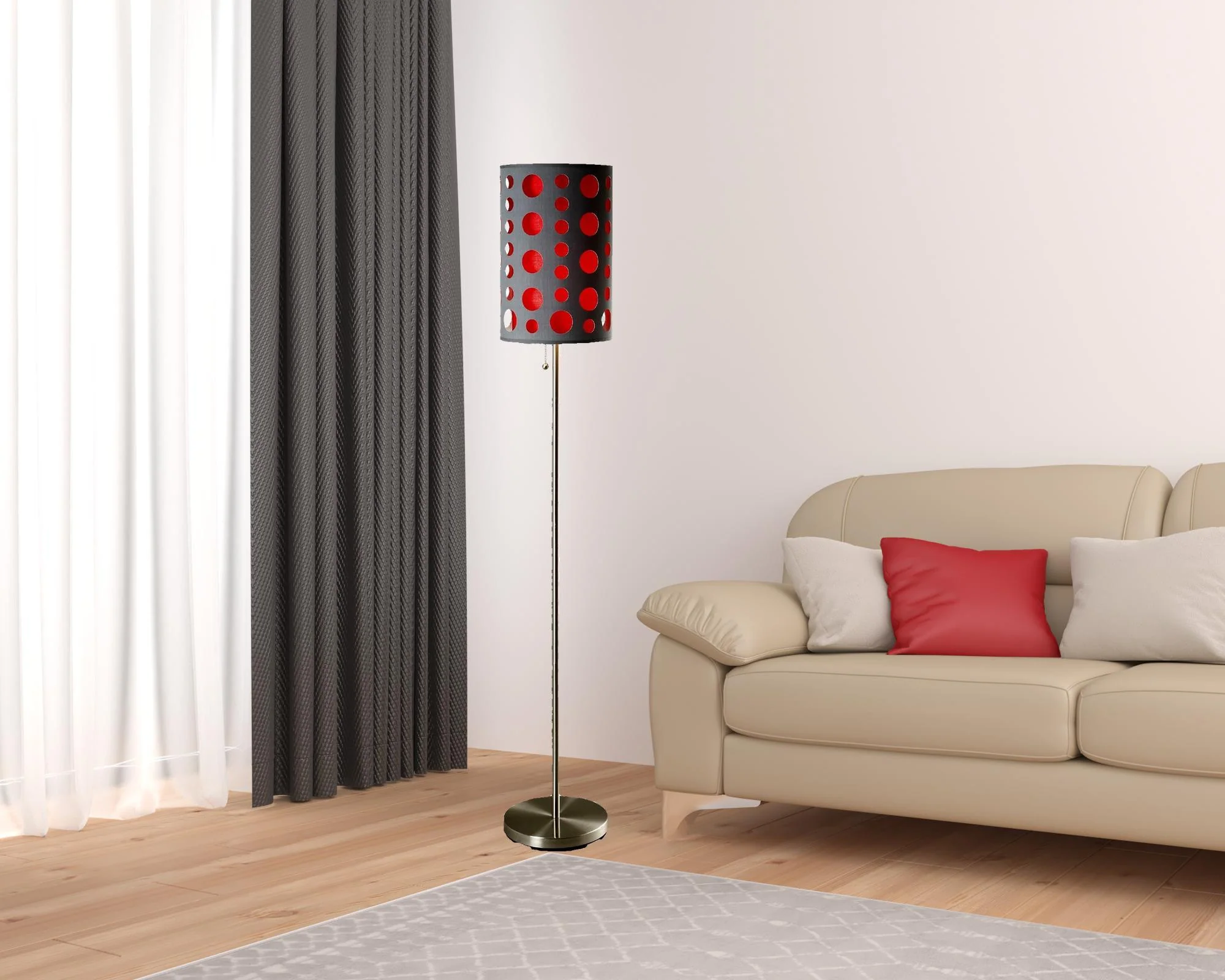 66" Steel Novelty Floor Lamp With Black And Green Drum Shade By Homeroots - Image 29