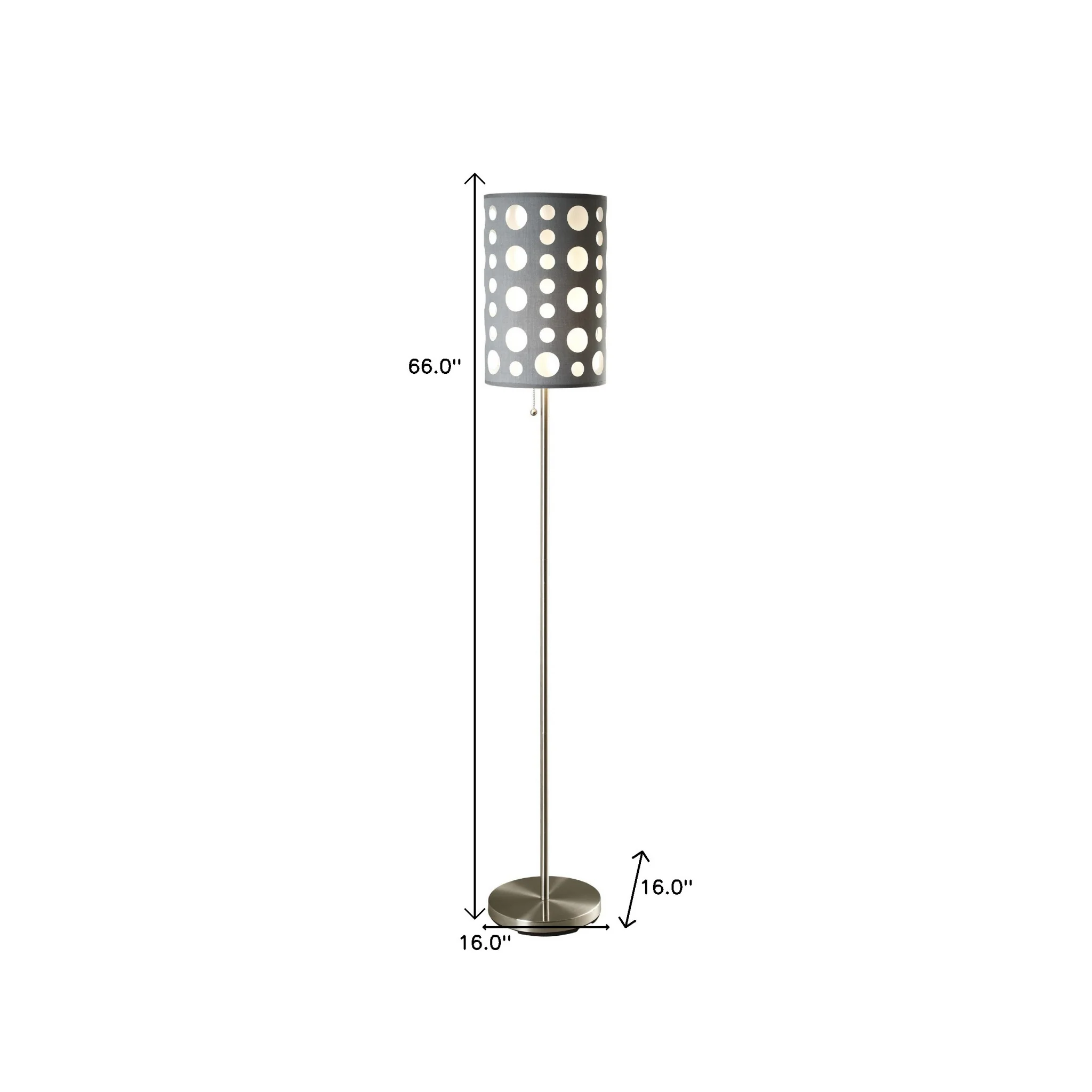 66" Steel Novelty Floor Lamp With Black And Green Drum Shade By Homeroots - Image 31