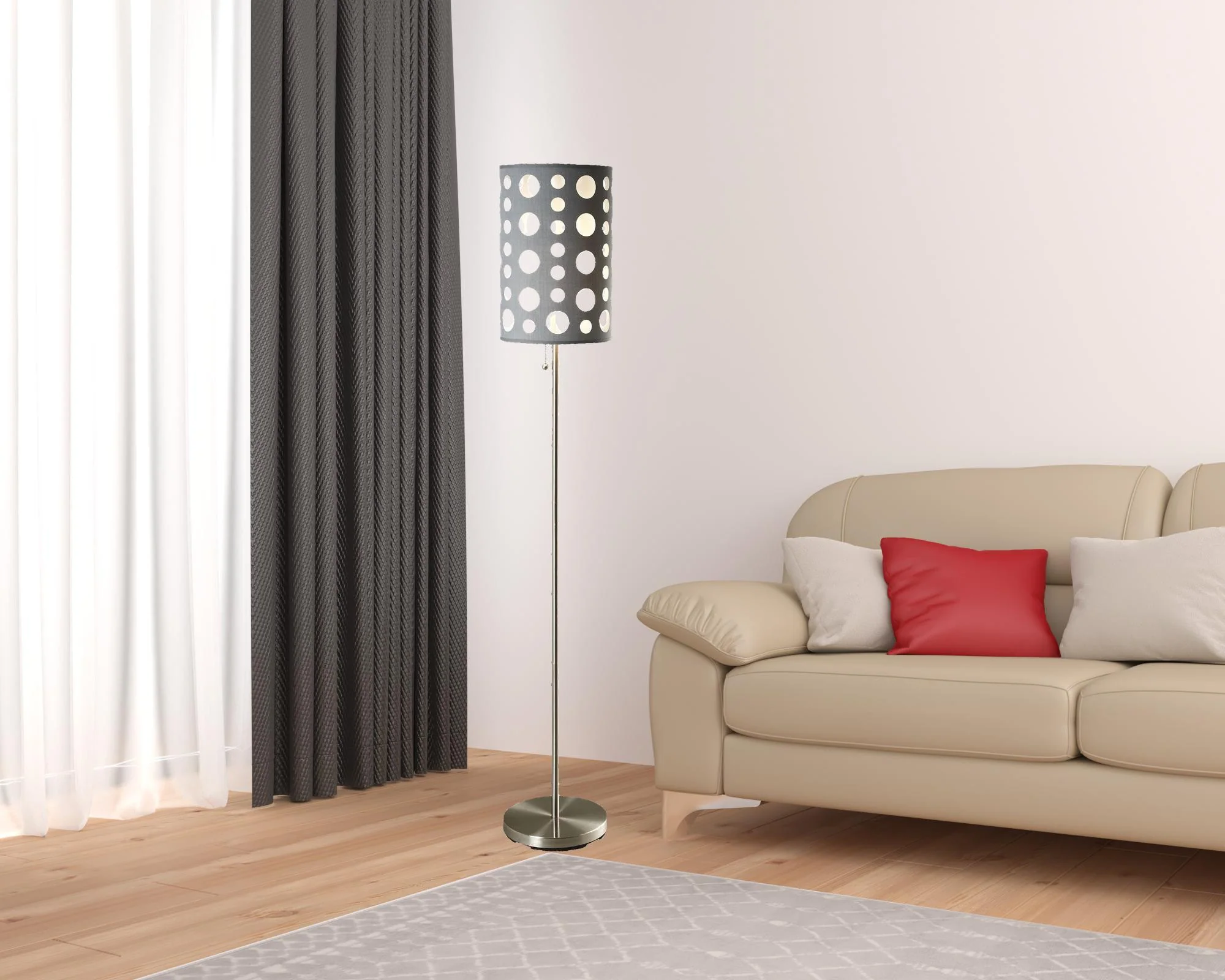 66" Steel Novelty Floor Lamp With Black And Green Drum Shade By Homeroots - Image 35