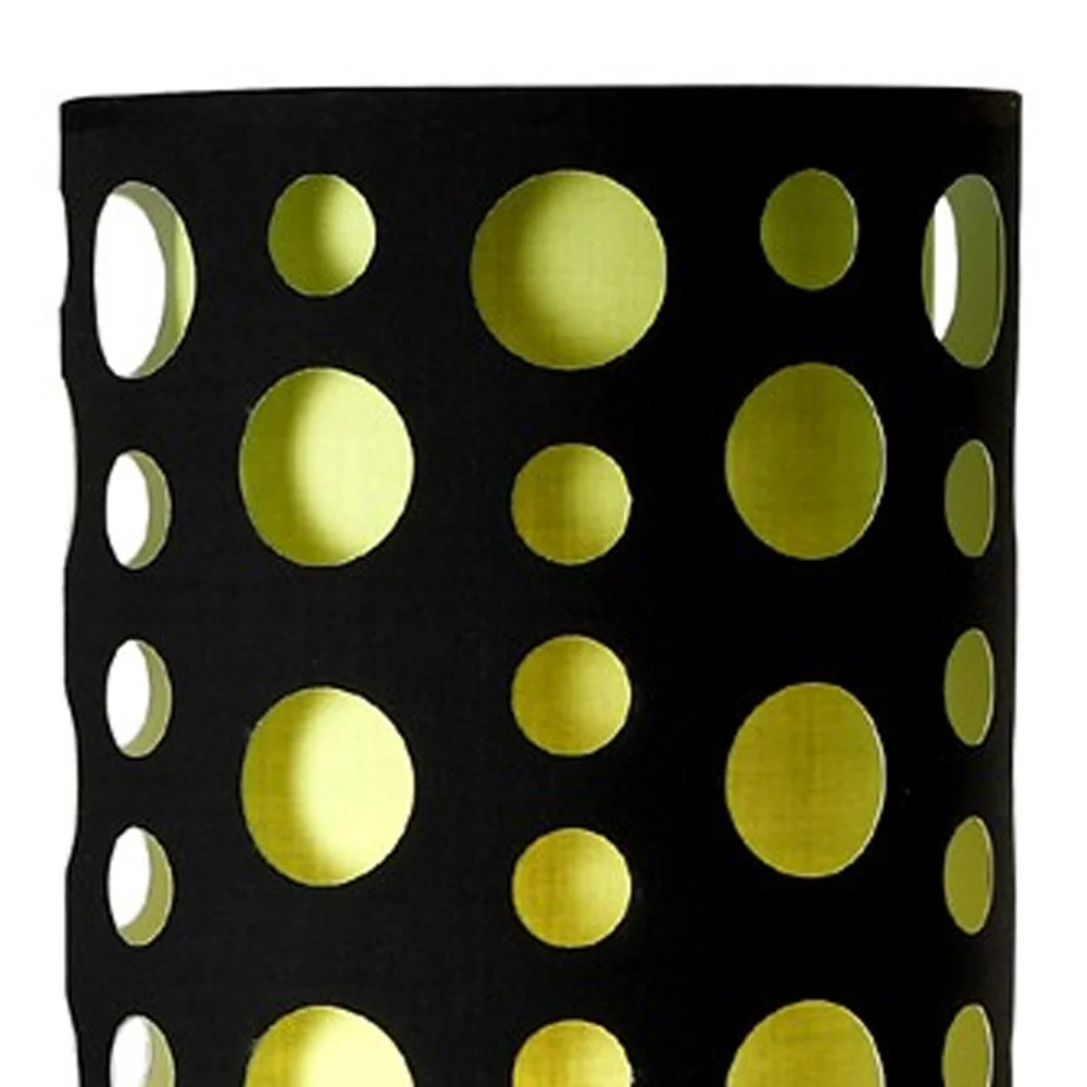 66" Steel Novelty Floor Lamp With Black And Green Drum Shade By Homeroots - Image 4
