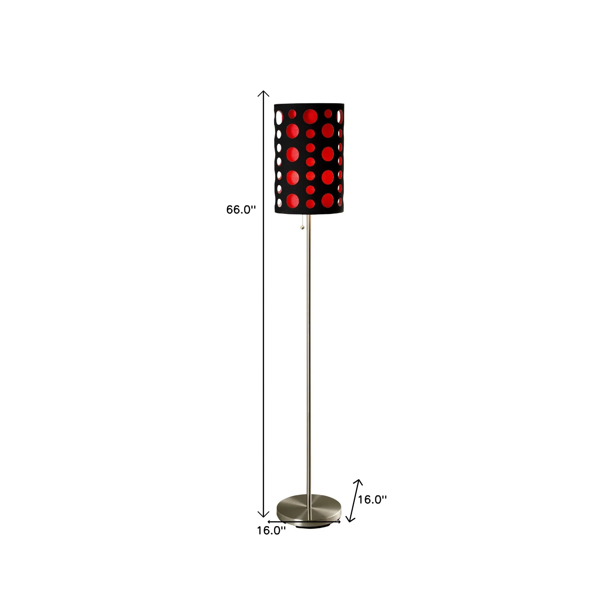 66" Steel Novelty Floor Lamp With Black And Green Drum Shade By Homeroots - Image 7