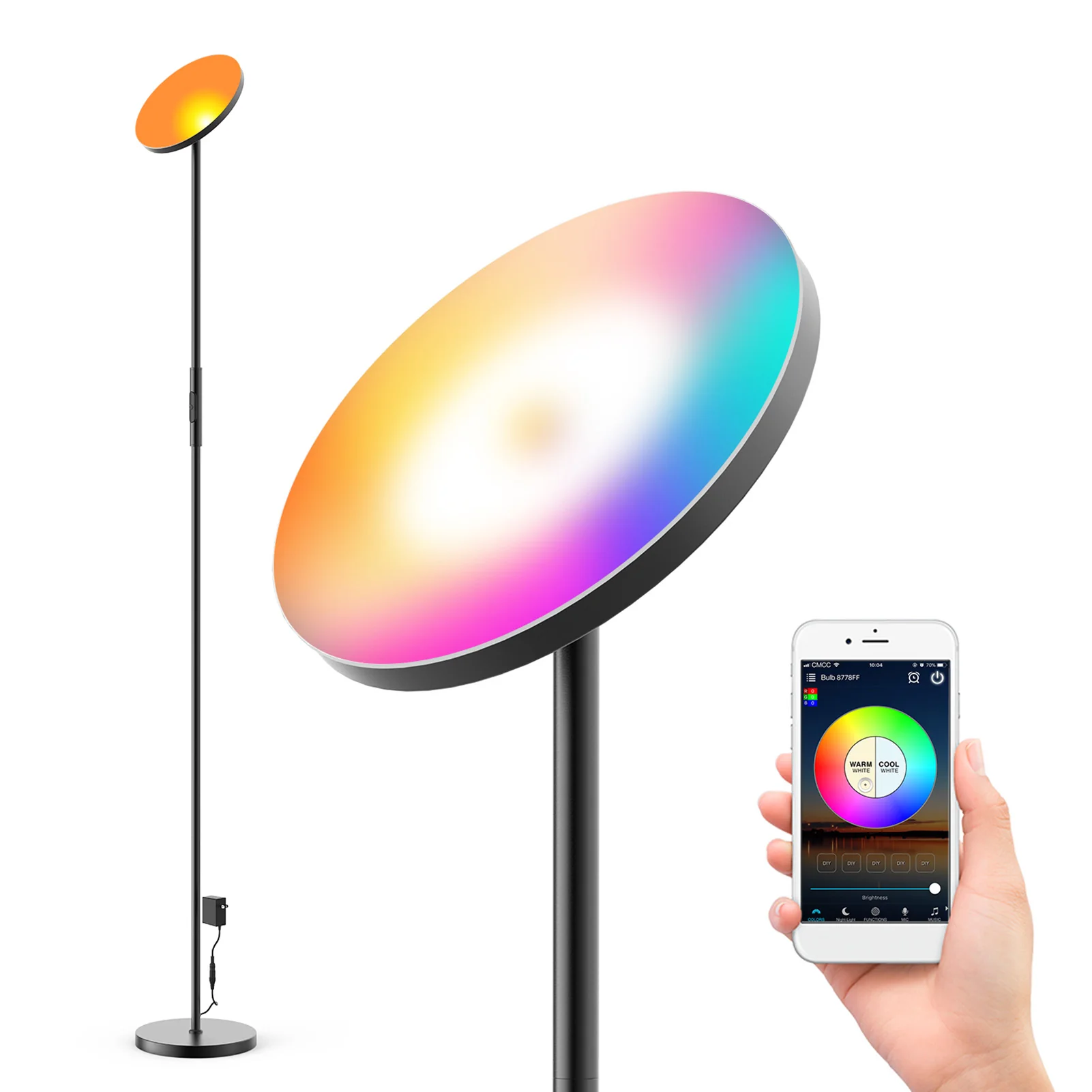 67" Color Changing LED Smart Novelty Floor Lamp By Homeroots - Image 5