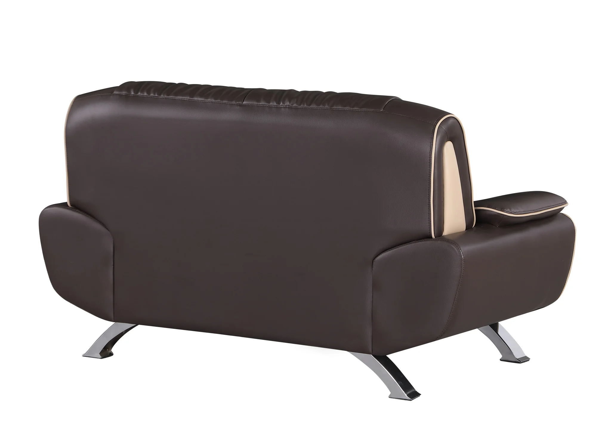 67'" X 35'"  X 35'" Modern Brown Leather Sofa And Loveseat By Homeroots - Image 8