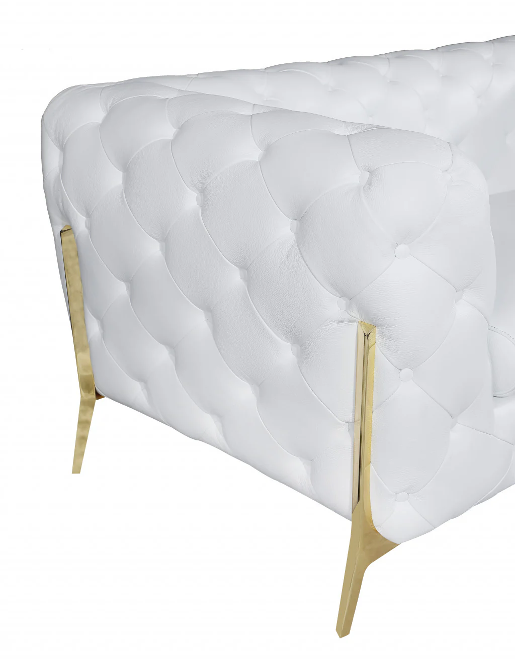 69" Black Tufted Italian Leather and Chrome Love Seat By Homeroots - Image 25