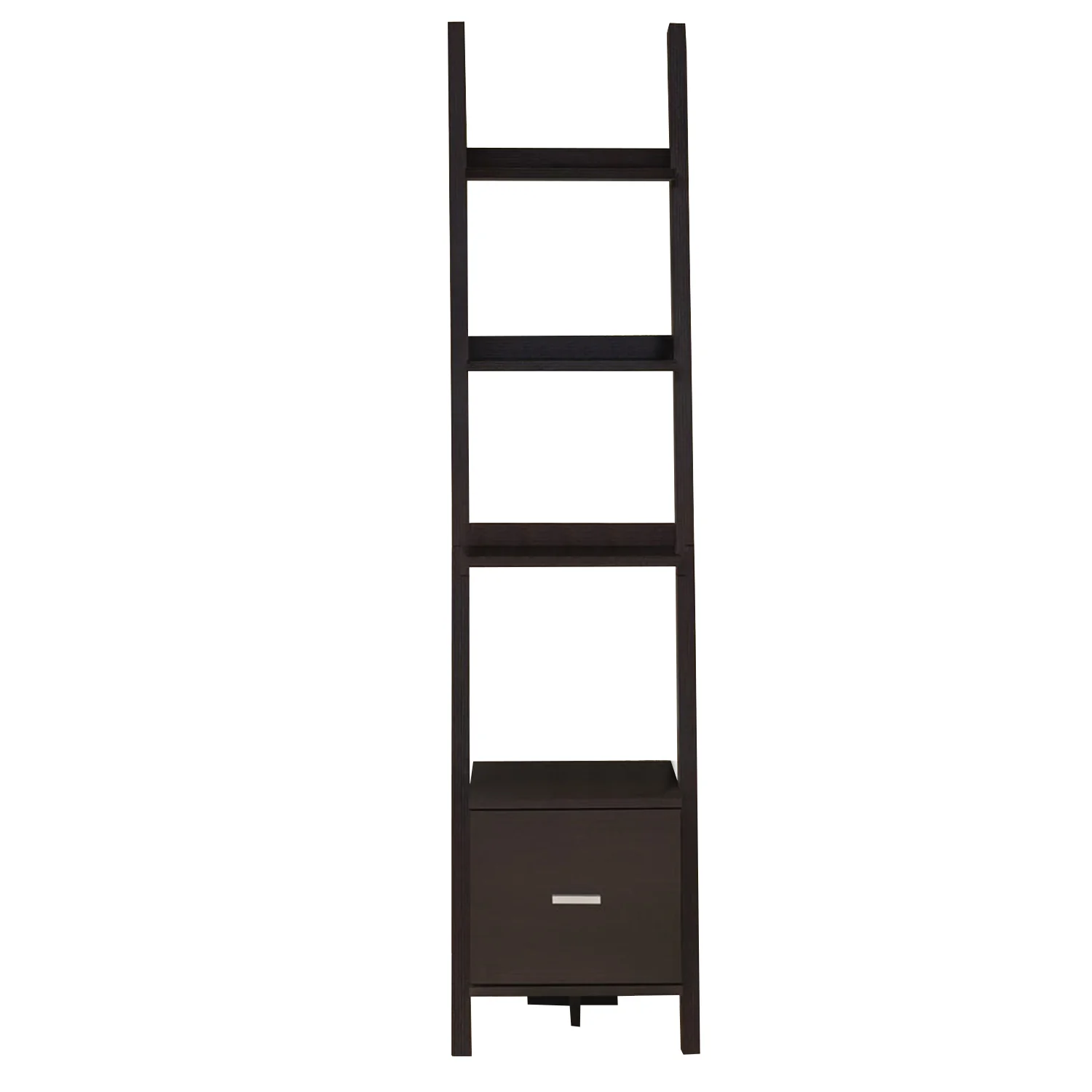 69" Particle Board Ladder Bookcase with a Storage Drawer By Homeroots - Image 3