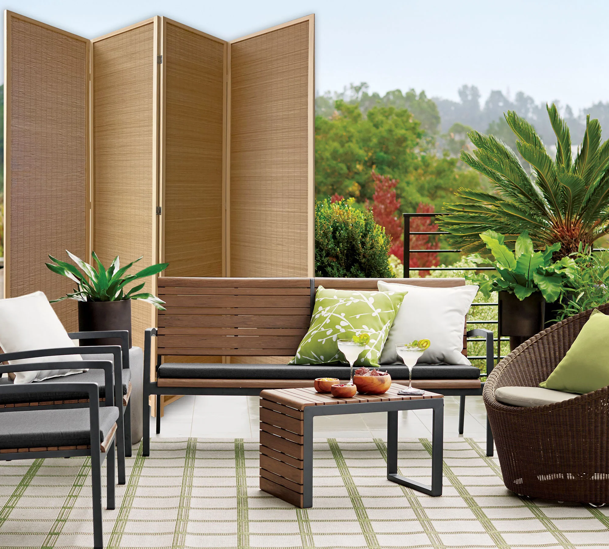 7" Light Bamboo 4 Panel Room Divider Screen By Homeroots - Image 5