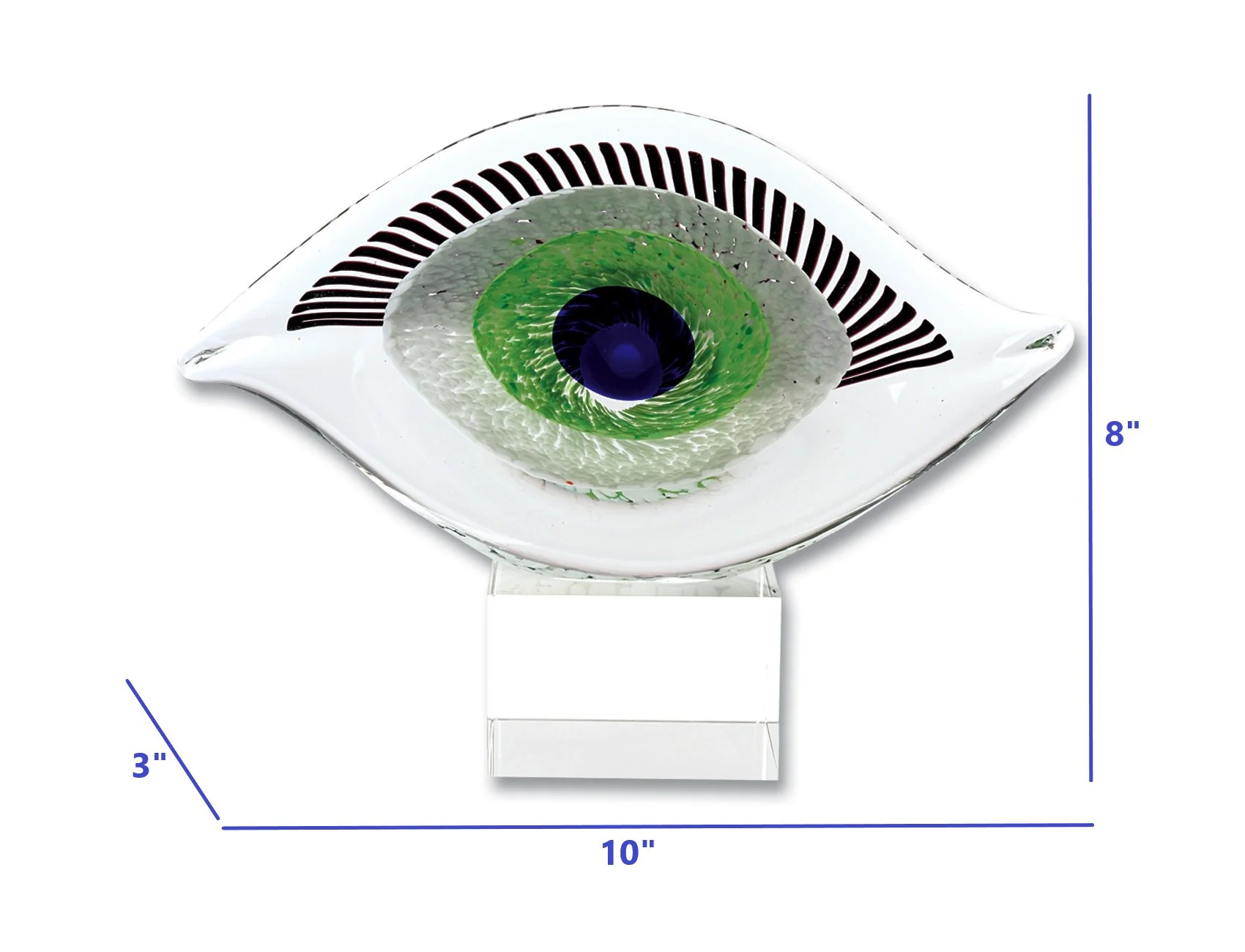 7 MultiColor Glass Art Glass Eye Centerpiece By Homeroots - Image 4