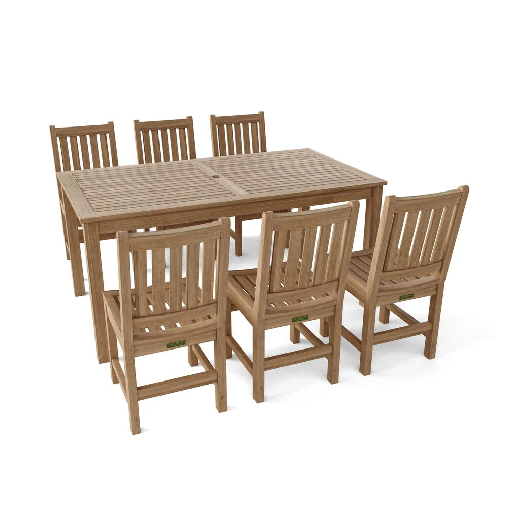 7-Pieces Sonoma Rectangular Dining Set By Anderson Teak - Image 2