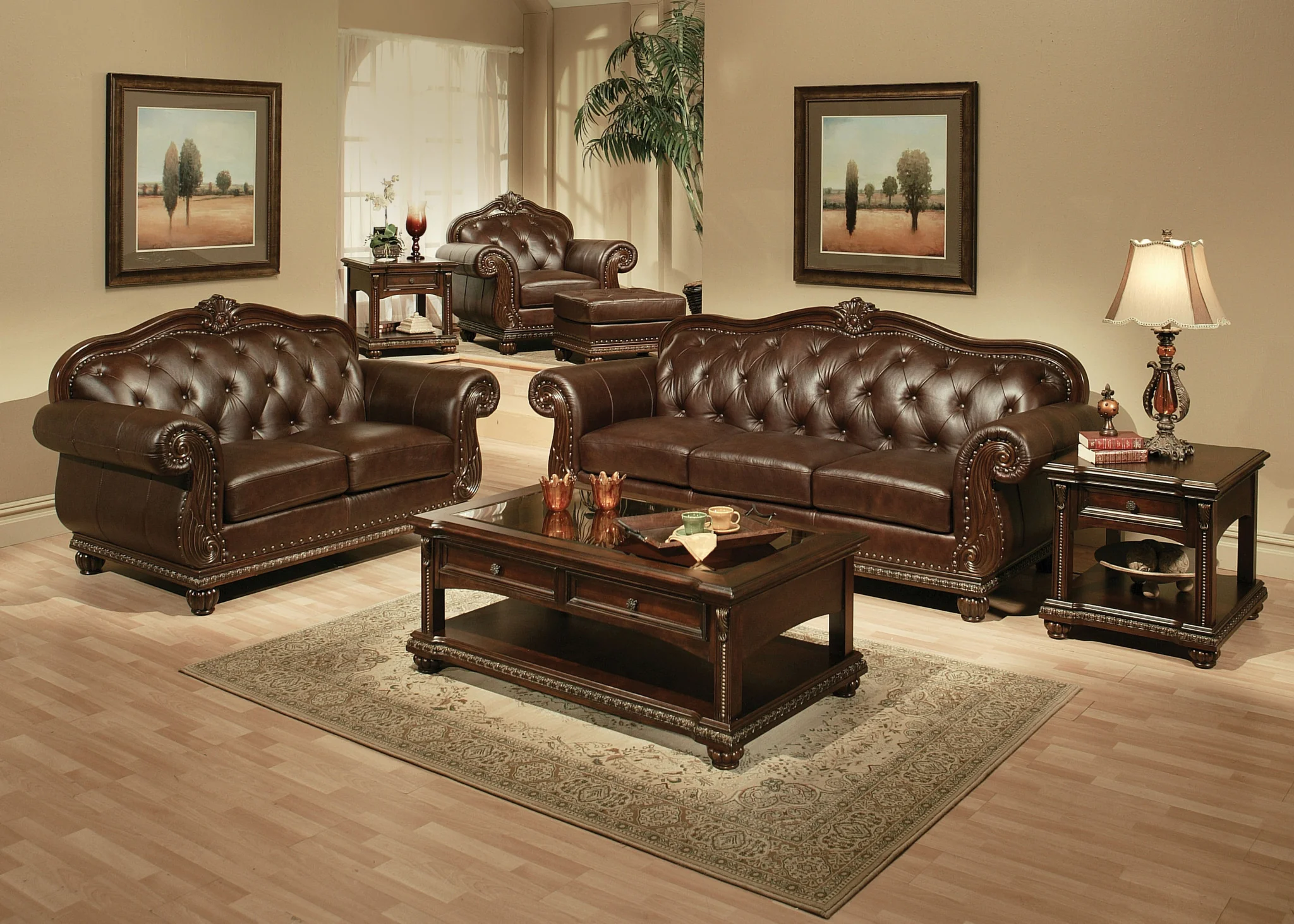 70" Espresso Faux Leather And Black Nailhead Love Seat By Homeroots - Image 4
