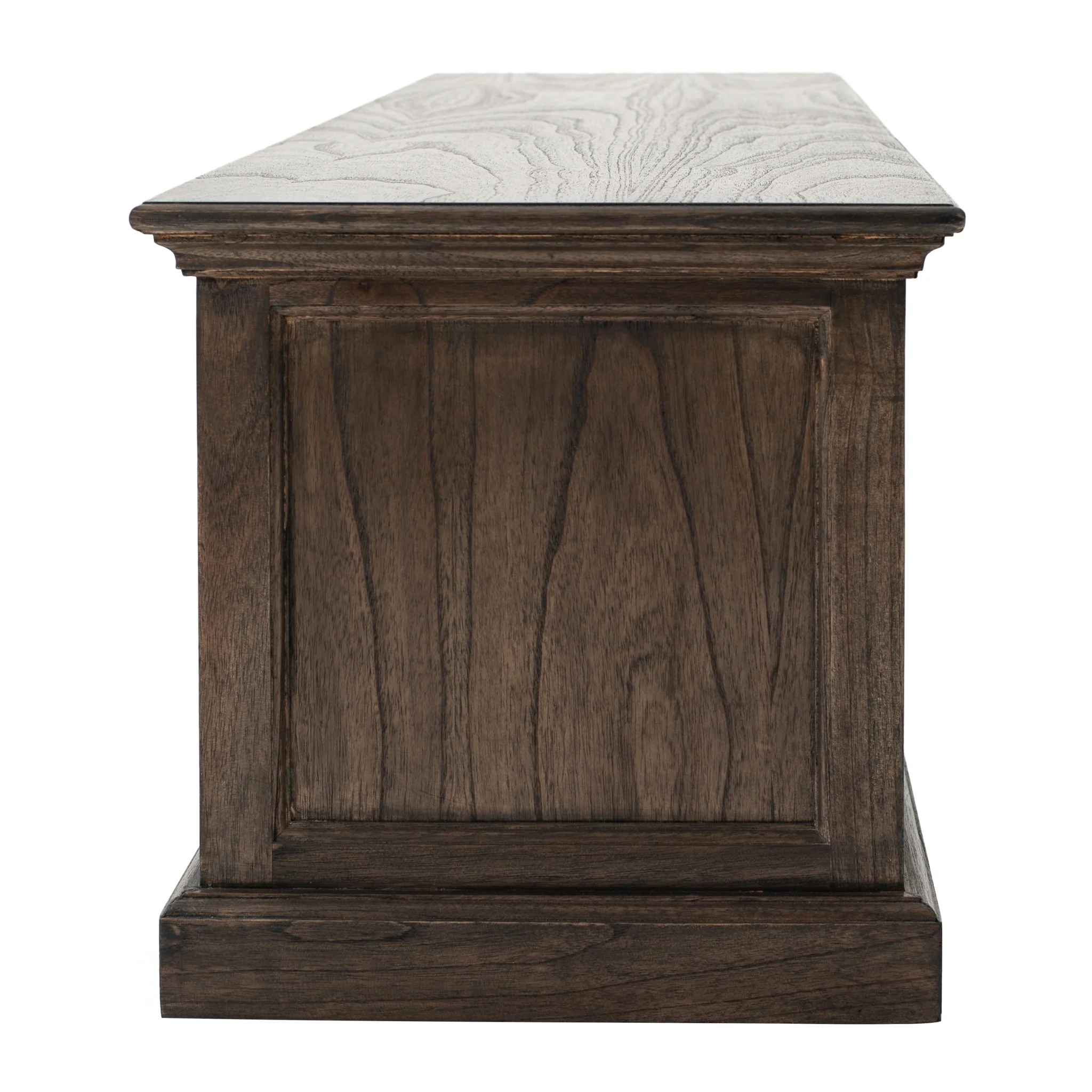 71" Black Wash Wood Entertainment Unit with Four Drawers By Homeroots - Image 8