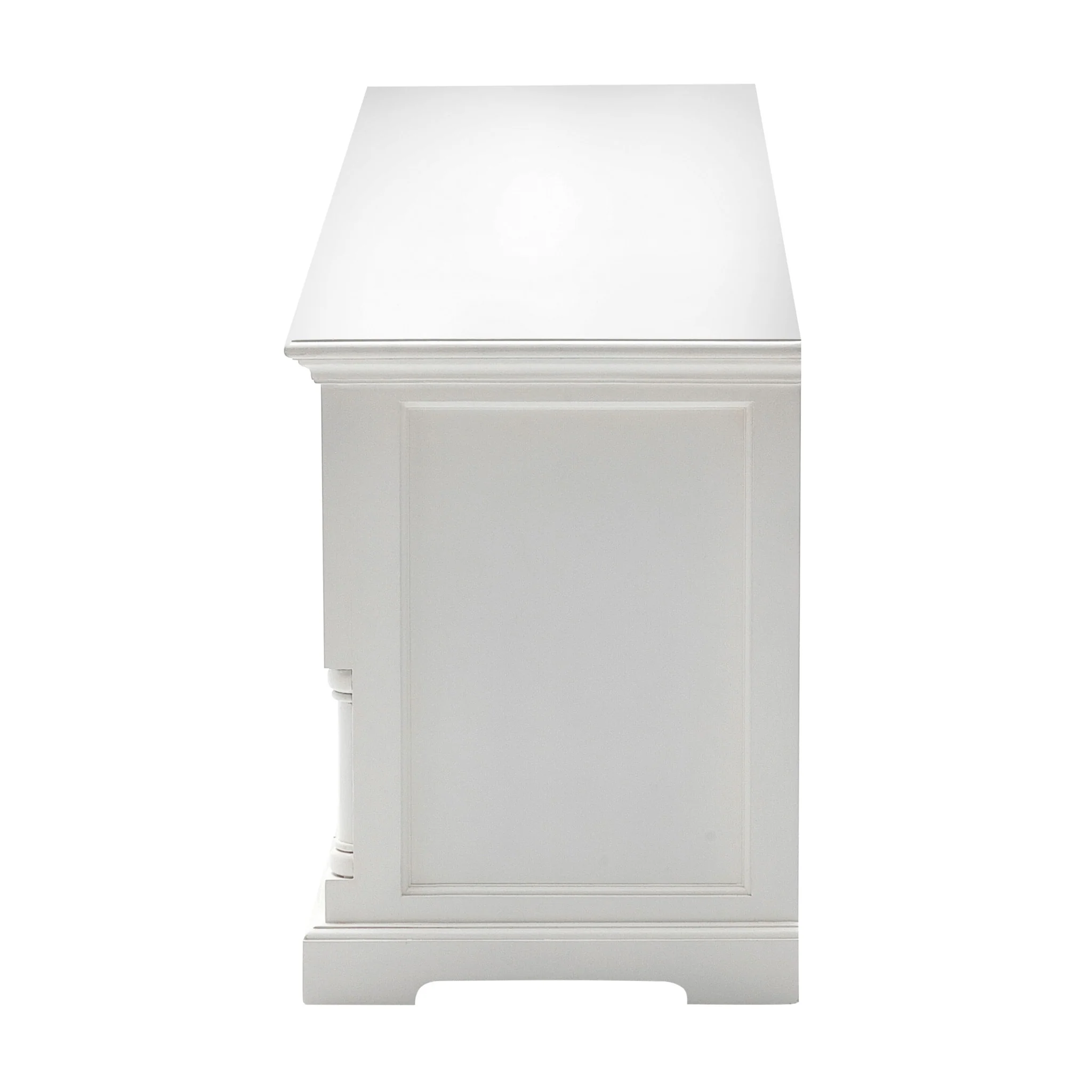 71" Classic White And White Solid Console Table With Storage By Homeroots - Image 3