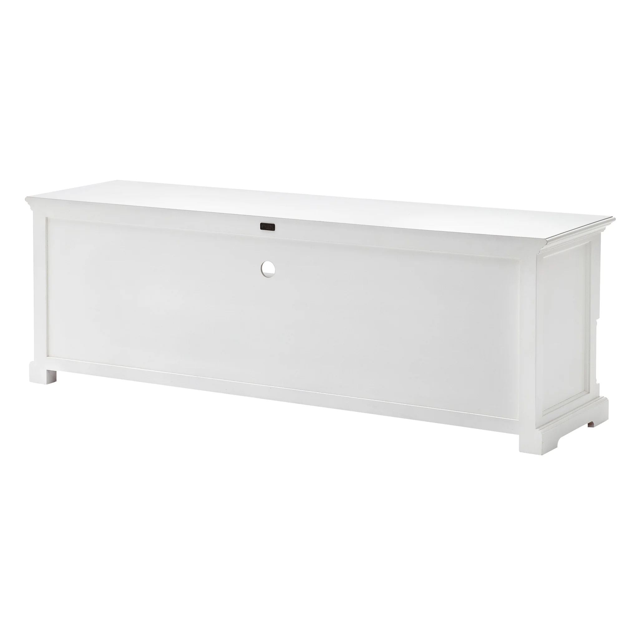71" Classic White And White Solid Console Table With Storage By Homeroots - Image 4