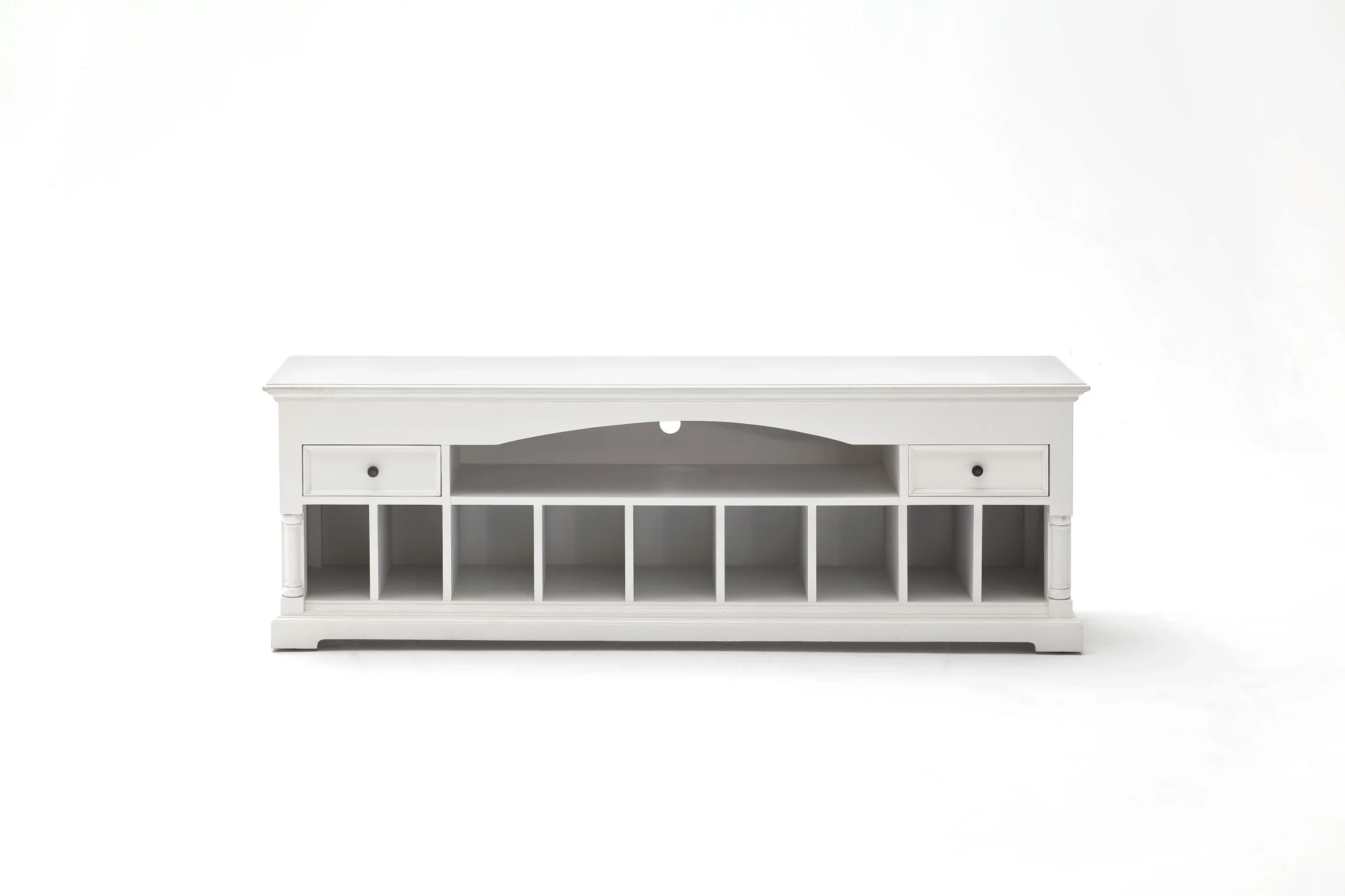 71" Classic White And White Solid Console Table With Storage By Homeroots - Image 6