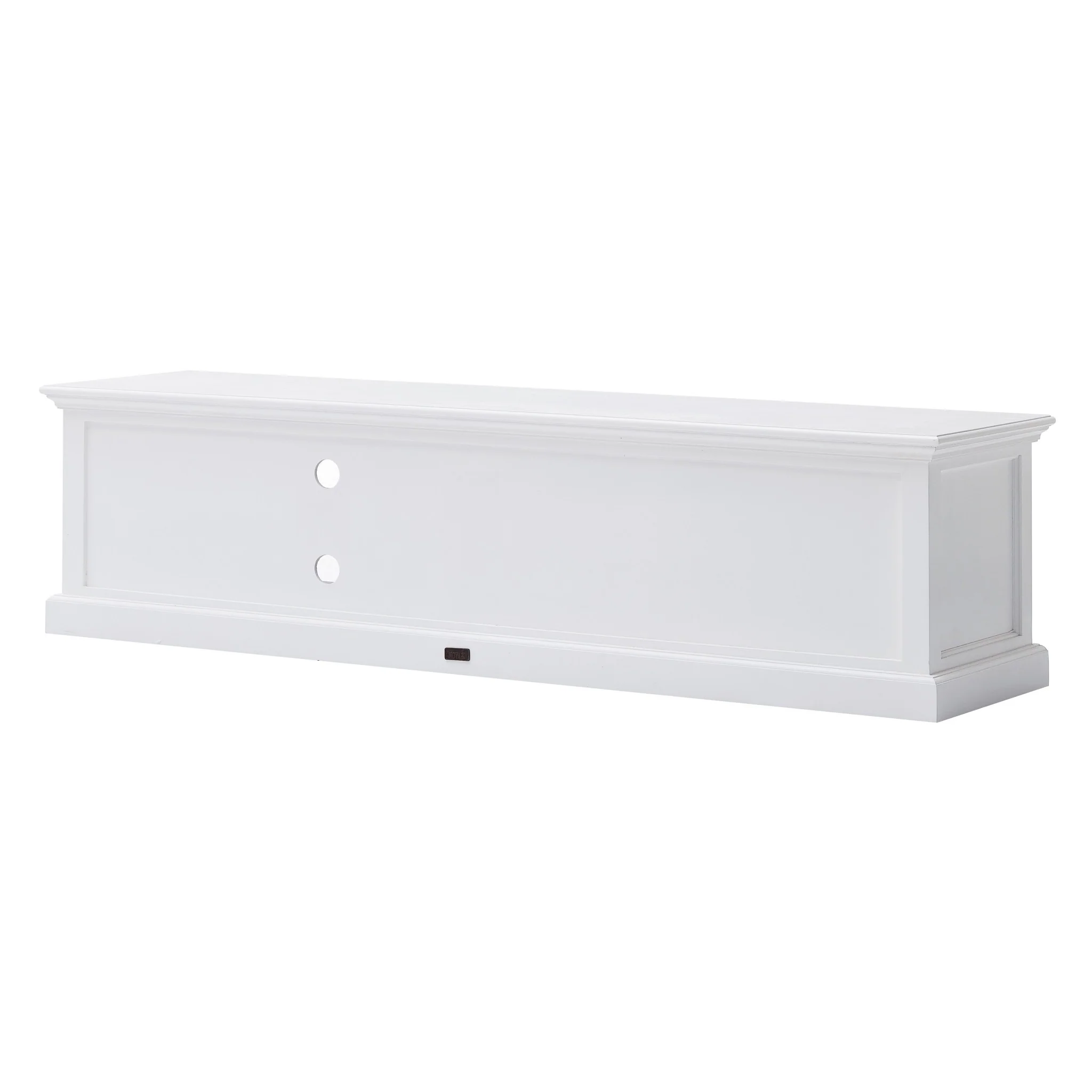71" Classic White Entertainment Unit with Two Drawers By Homeroots - Image 6