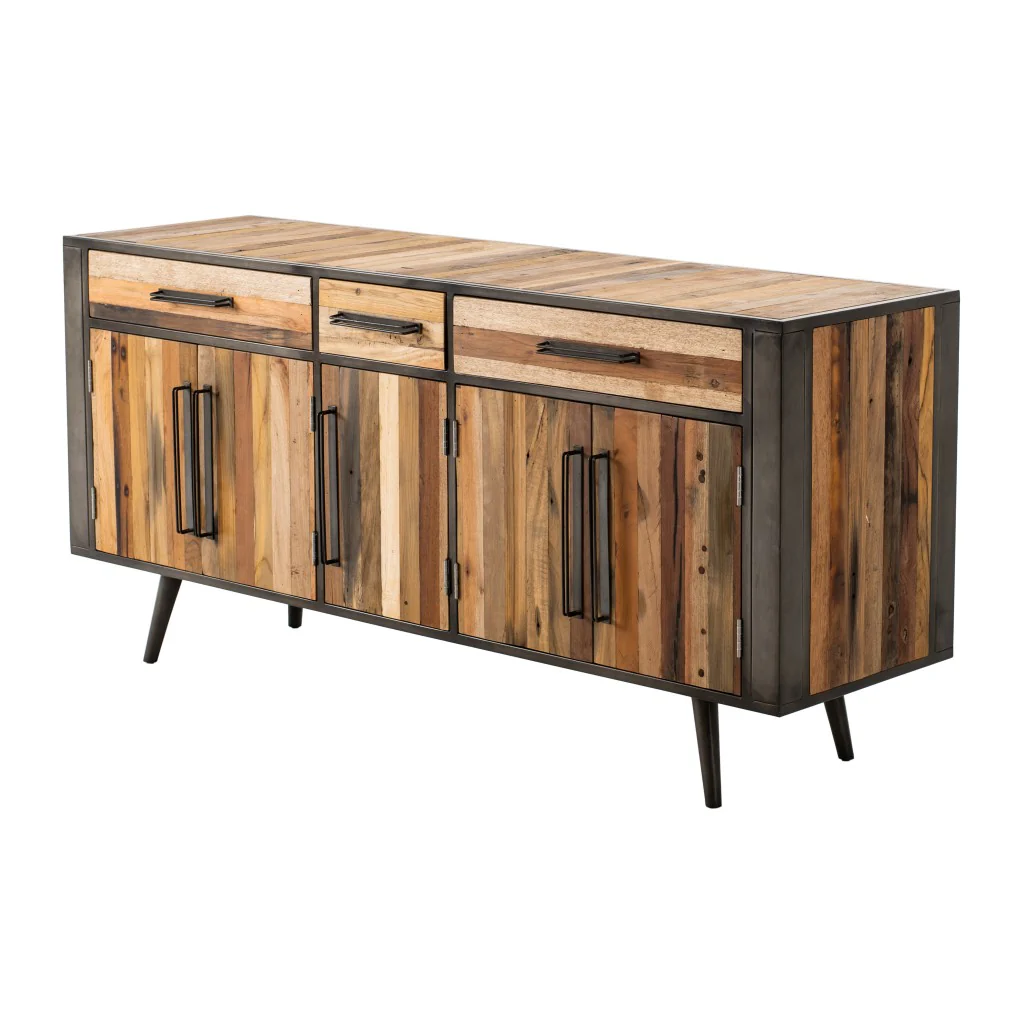 71" Modern Rustic Natural Buffet Server By Homeroots - Image 2