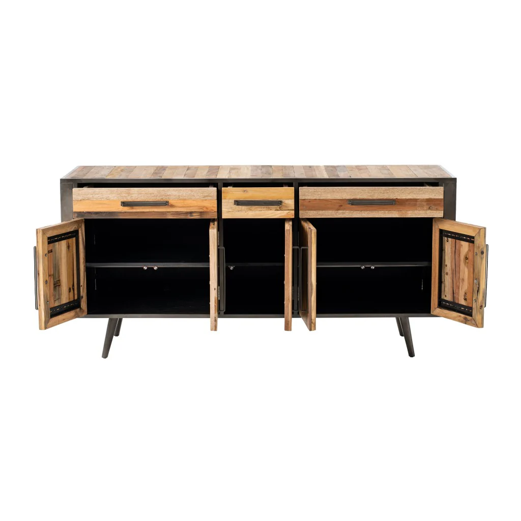 71" Modern Rustic Natural Buffet Server By Homeroots - Image 3