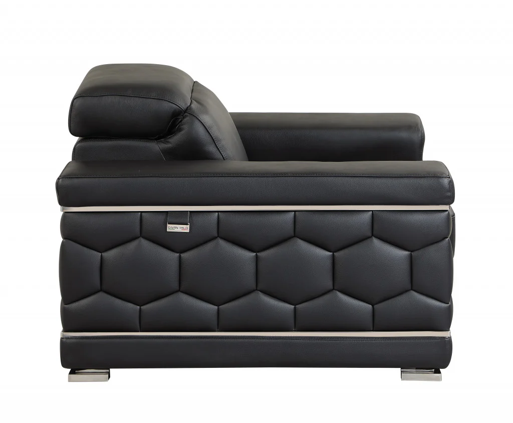 71" Sturdy Black Leather Loveseat By Homeroots - Image 5