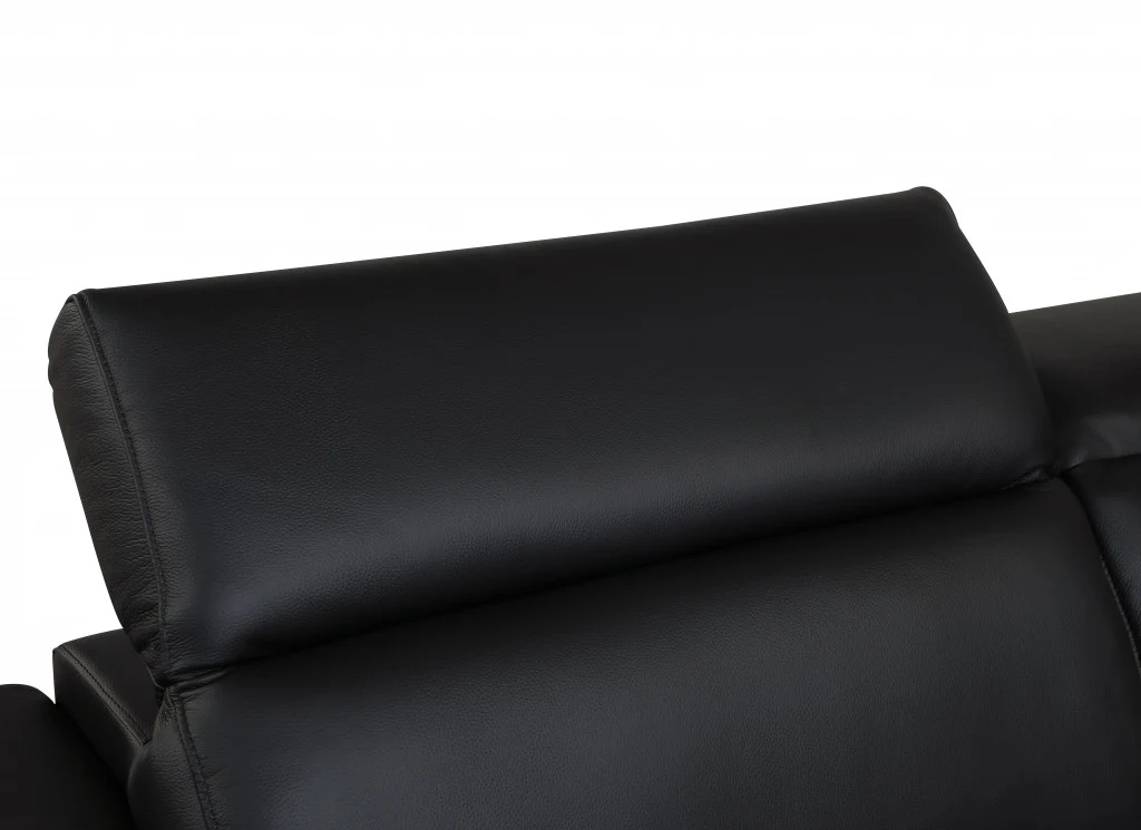 71" X 41" X 29" Modern Black Leather Sofa And Loveseat By Homeroots - Image 5
