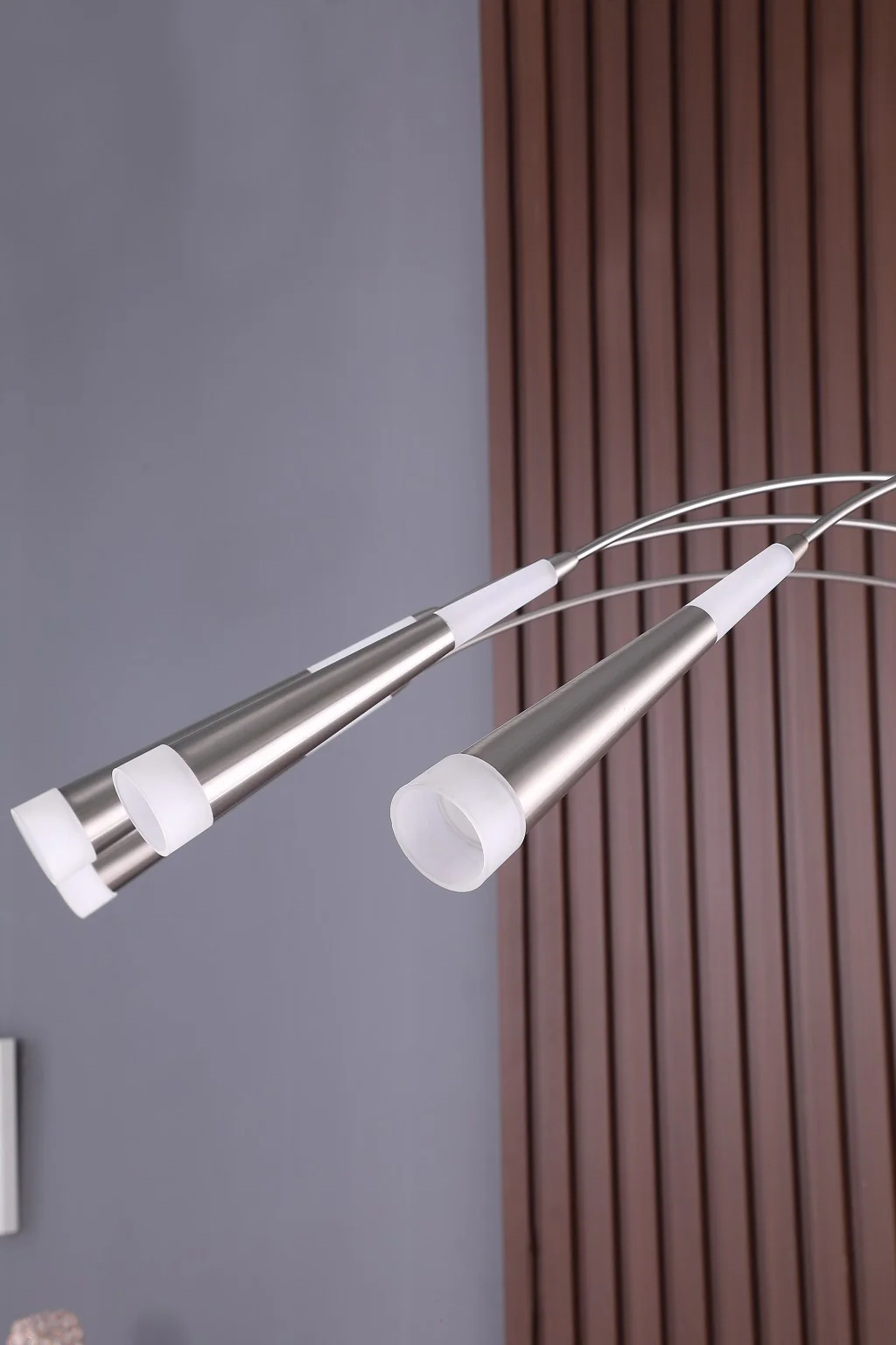 72" Nickel Four Lights LED Arc Floor Lamp By Homeroots - Image 5