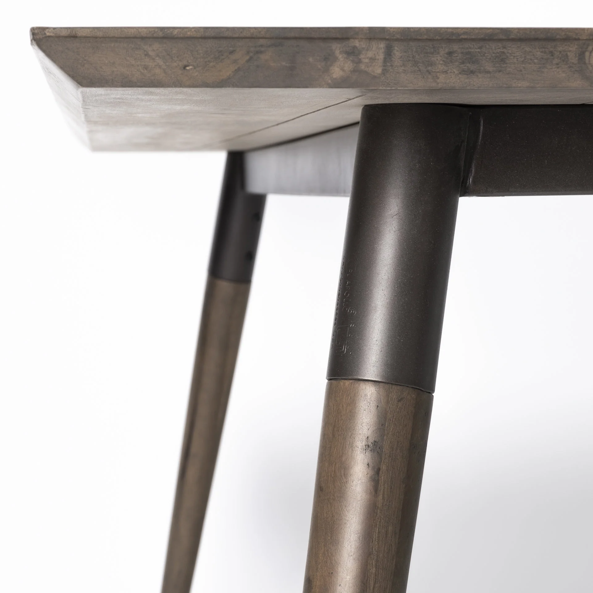 72X39 Brown Solid Wood Top With Metal And Wood Leg Dining Table By Homeroots - Image 6
