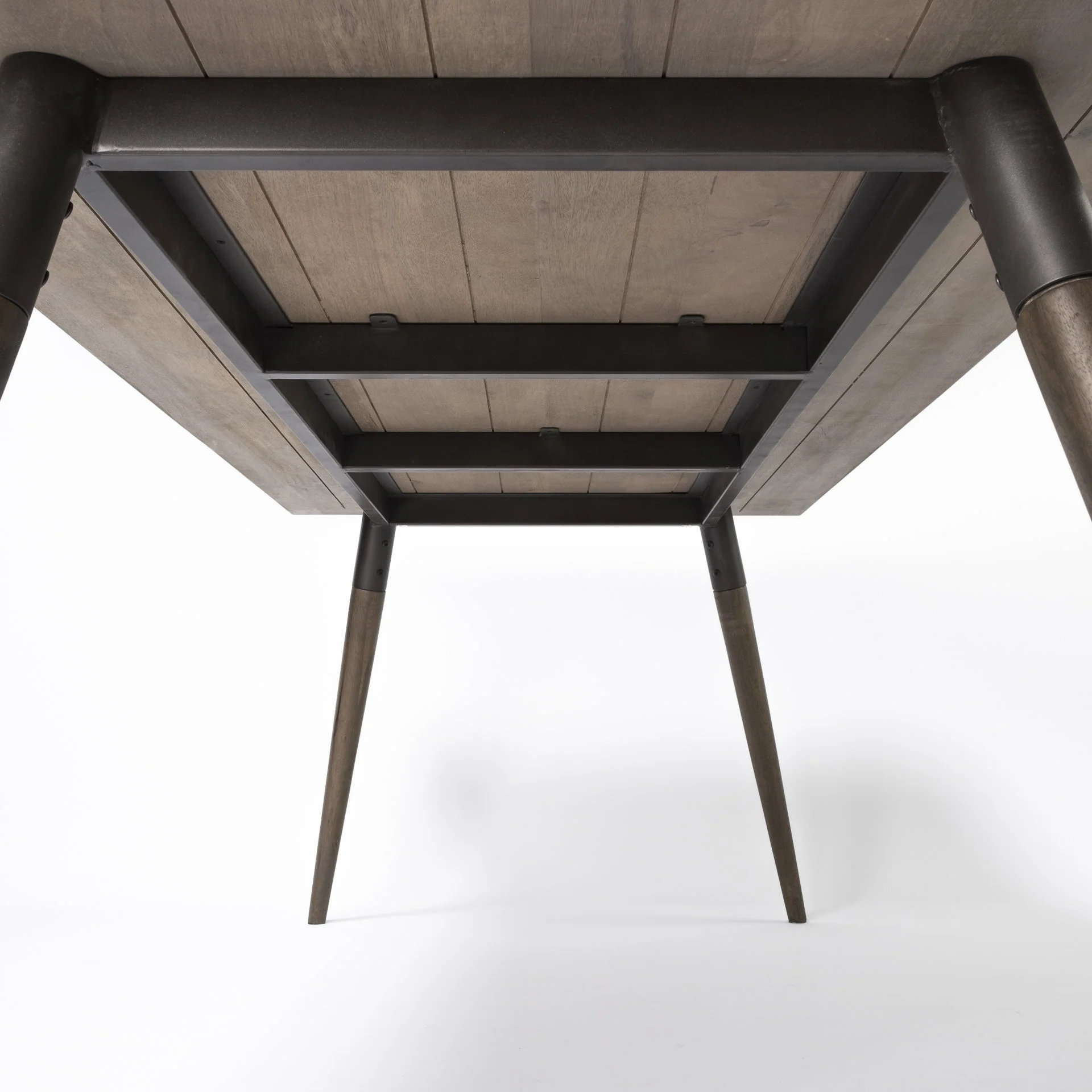 72X39 Brown Solid Wood Top With Metal And Wood Leg Dining Table By Homeroots - Image 7