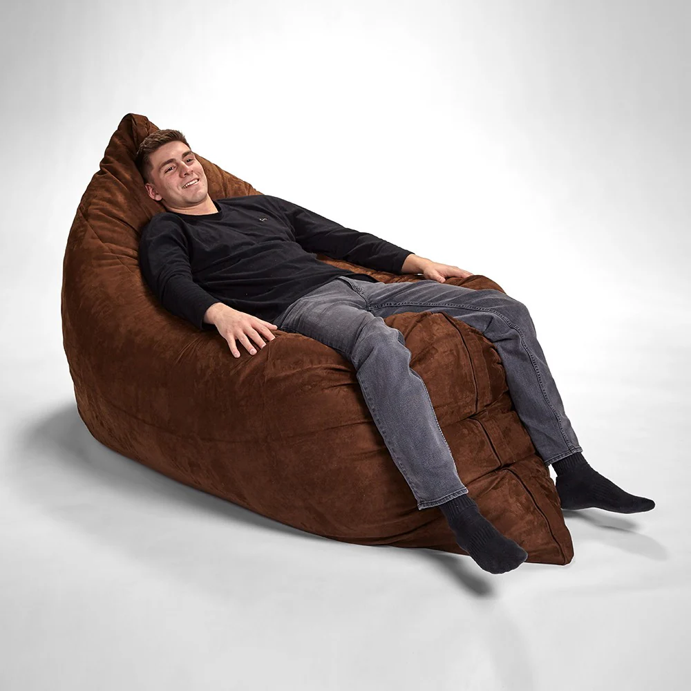 73" x 38" Brown Sofa Sack Bean Bag Lounger By Homeroots - Image 2