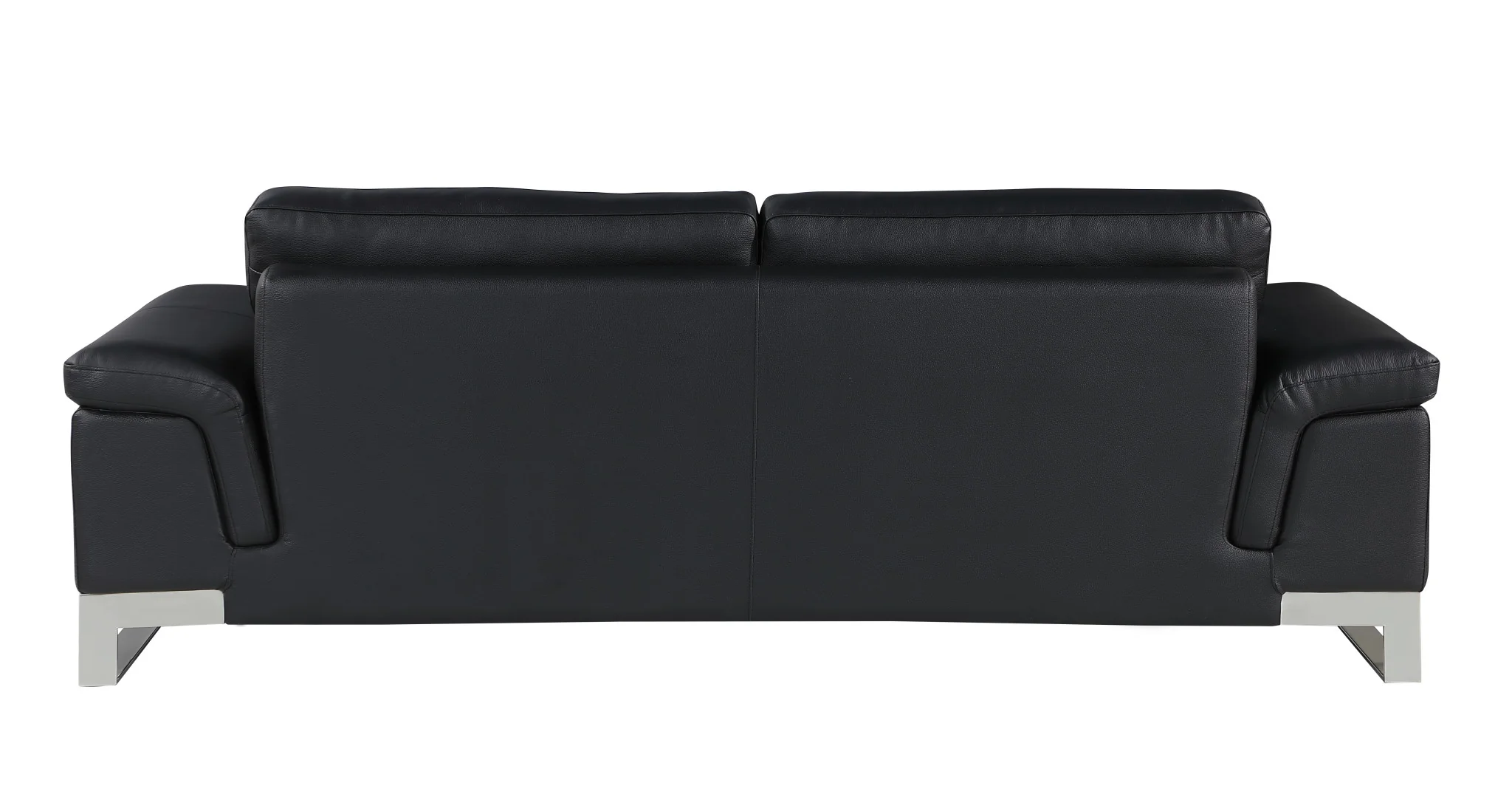 73'" X 39'"  X 32'" Modern Black Leather Sofa And Loveseat By Homeroots - Image 5