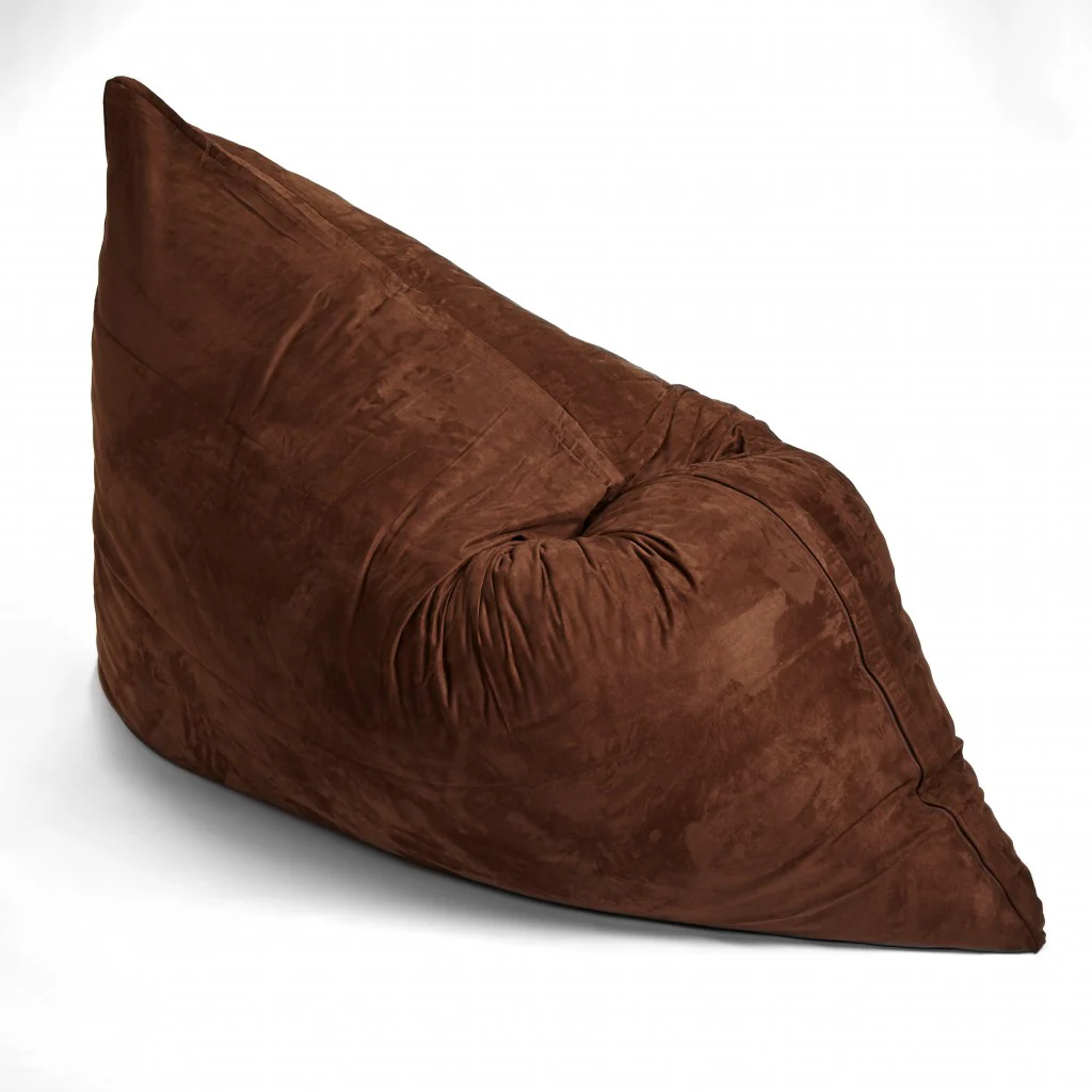 73" x 52" Brown Sofa Sack Bean Bag Lounger By Homeroots - Image 2