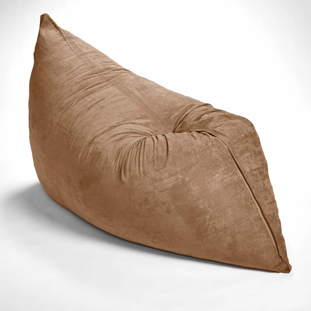 73" x 52" Brown Sofa Sack Bean Bag Lounger By Homeroots - Image 6