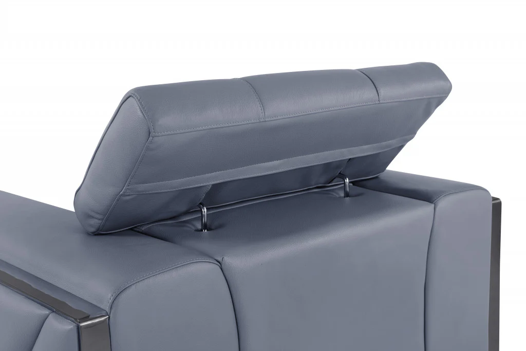75" Black Italian Leather and Chrome Solid Color Love Seat By Homeroots - Image 22
