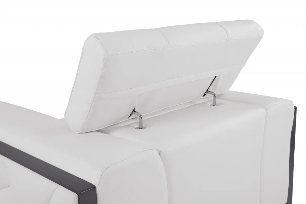 75" Black Italian Leather and Chrome Solid Color Love Seat By Homeroots - Image 29