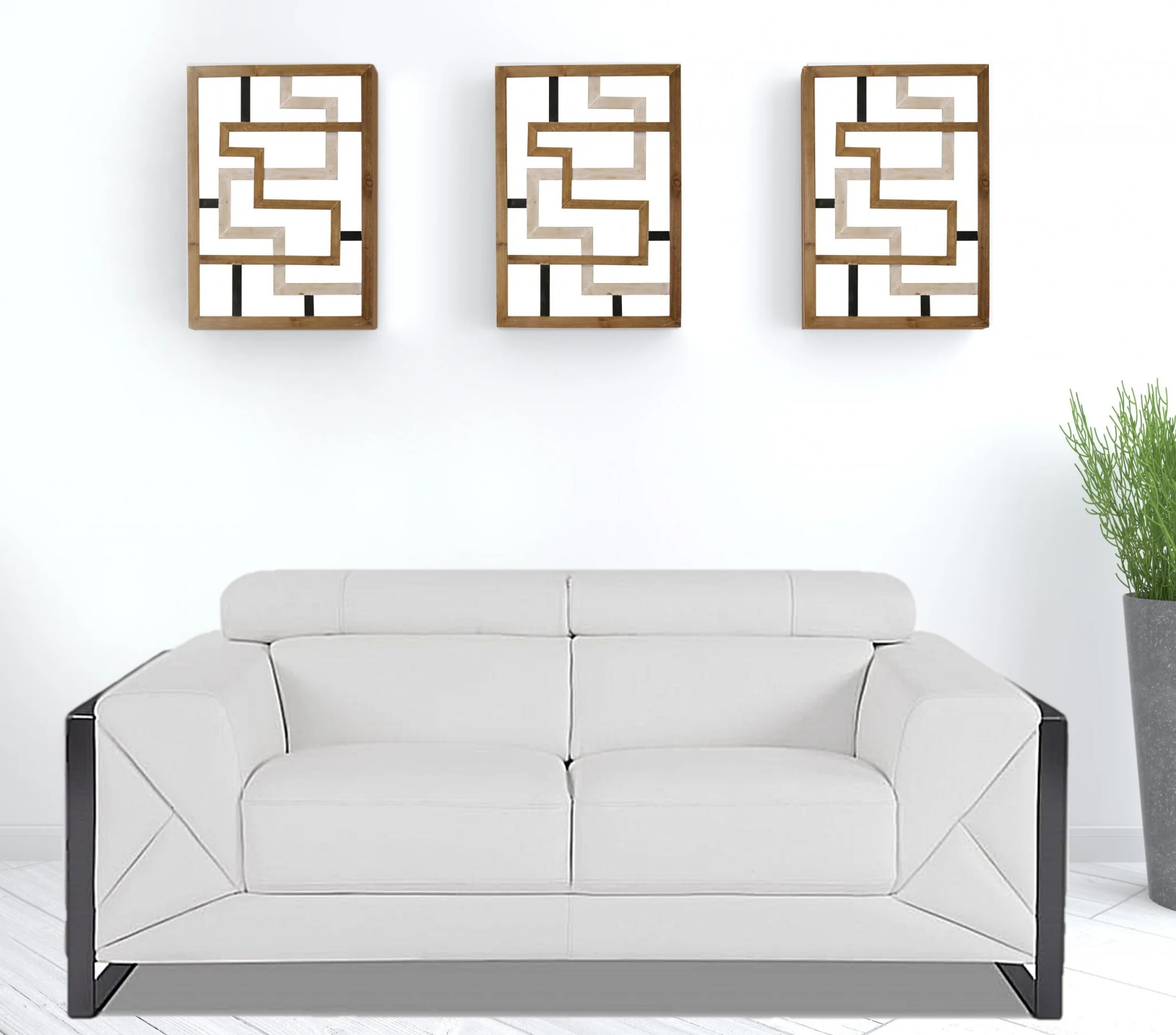 75" Black Italian Leather and Chrome Solid Color Love Seat By Homeroots - Image 31