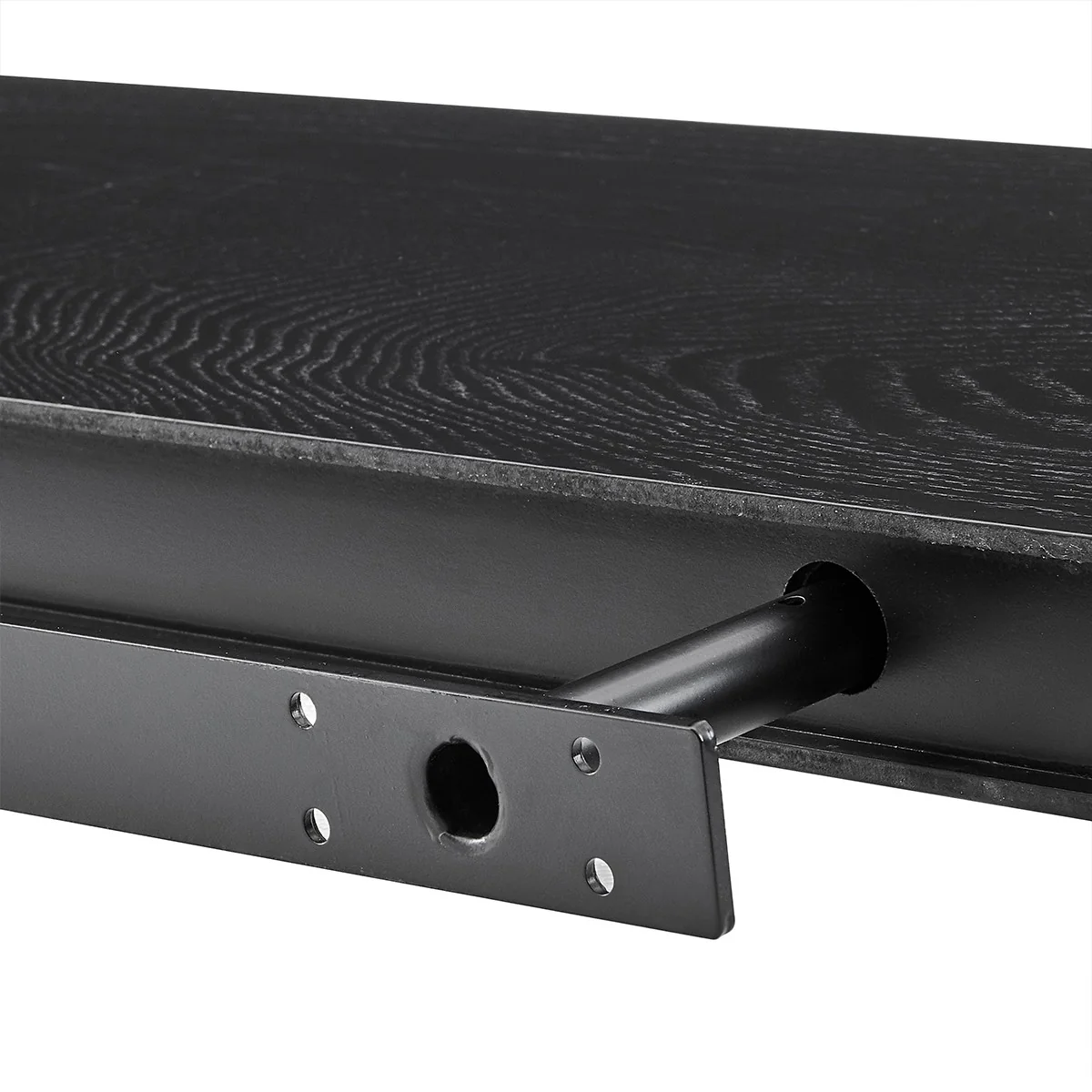 75" Dark Gray Whitewash Wooden Floating Shelf By Homeroots - Image 12
