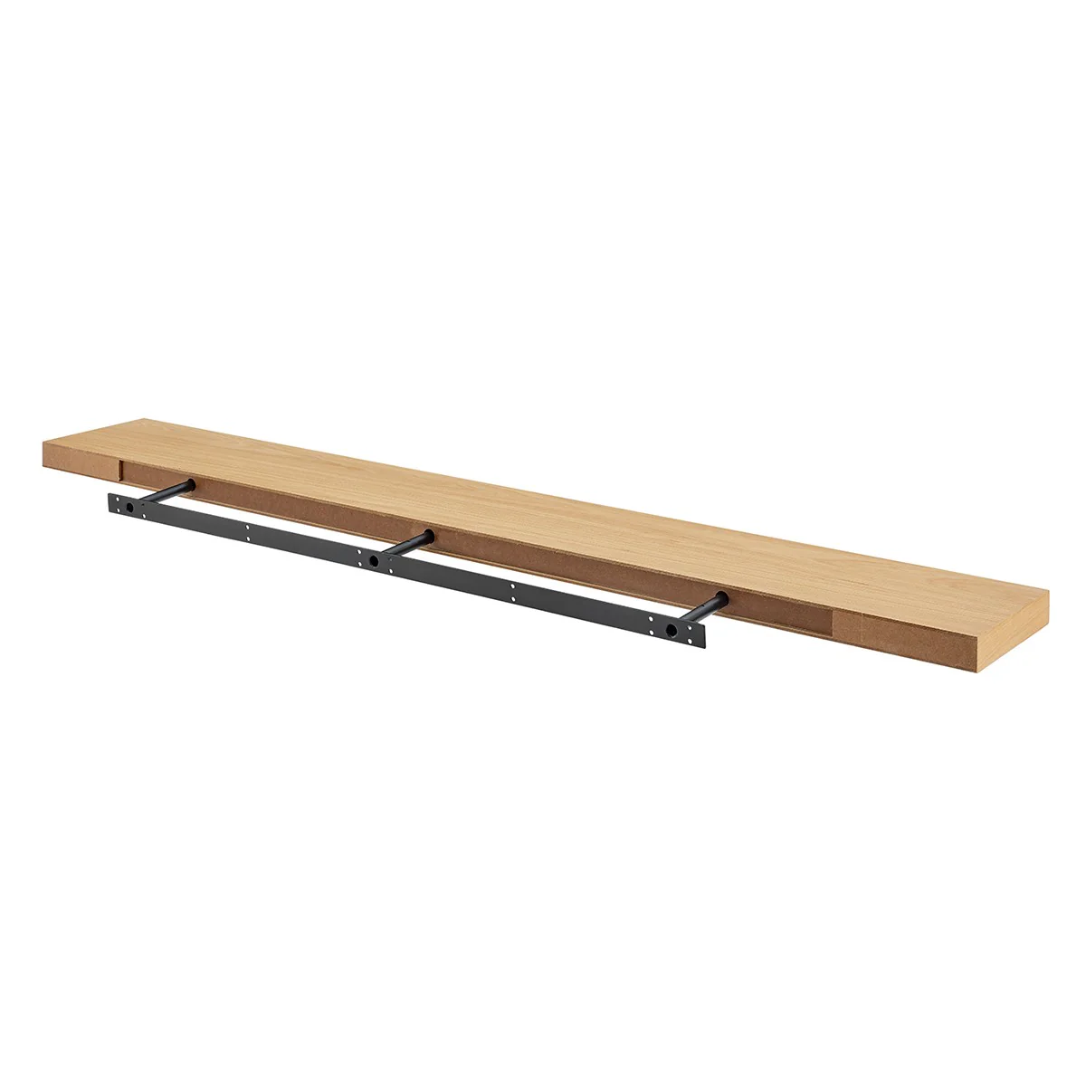 75" Dark Gray Whitewash Wooden Floating Shelf By Homeroots - Image 17