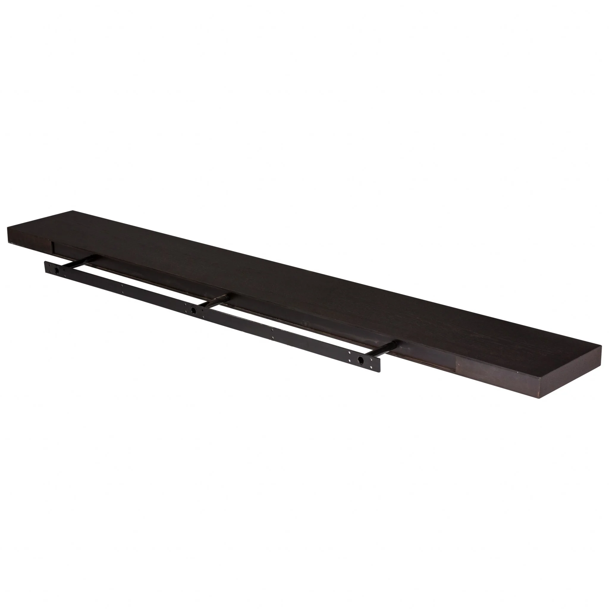 75" Dark Gray Whitewash Wooden Floating Shelf By Homeroots - Image 28