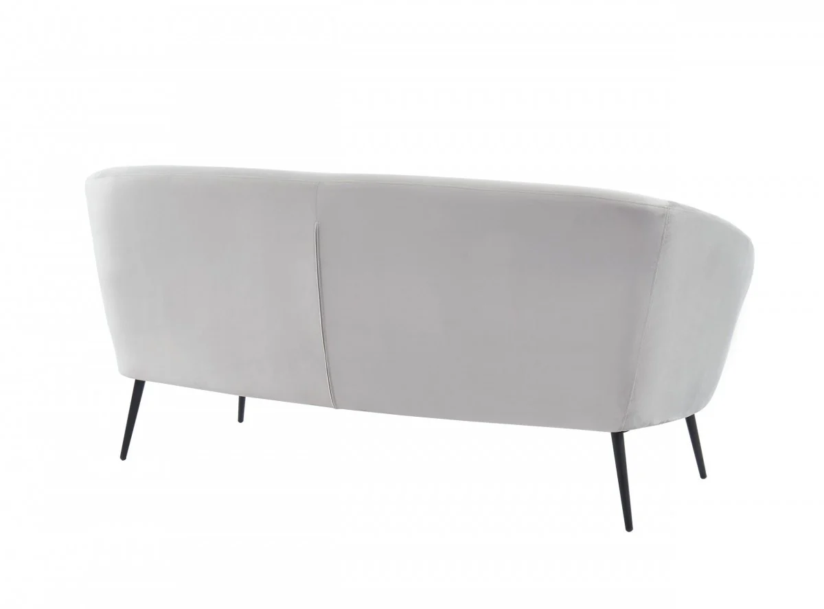 75" Light Grey Three Person Standard Metal Legs Sofa By Homeroots - Image 4