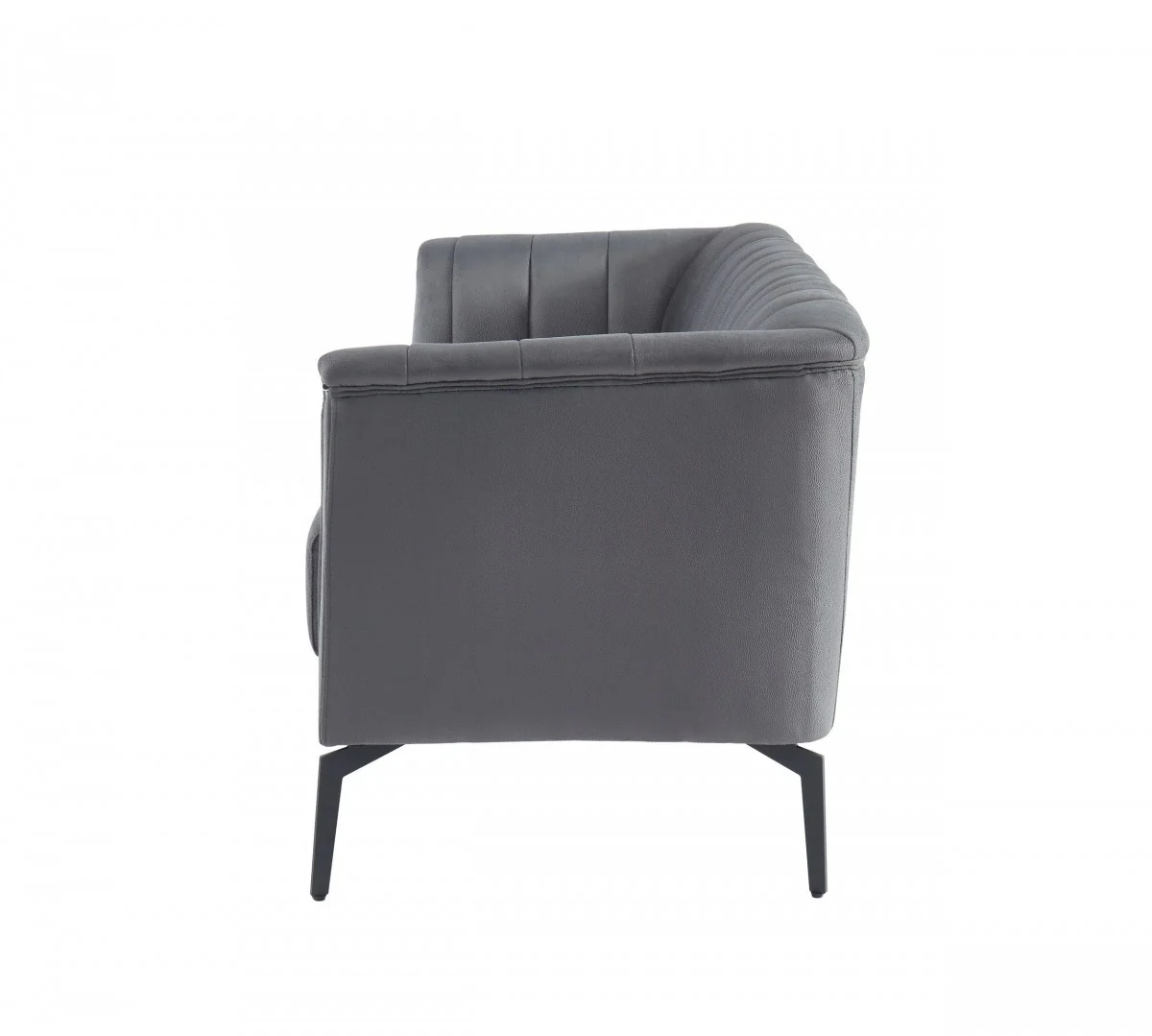 76" Dark Grey Three Person Standard Metal Legs Sofa By Homeroots - Image 3